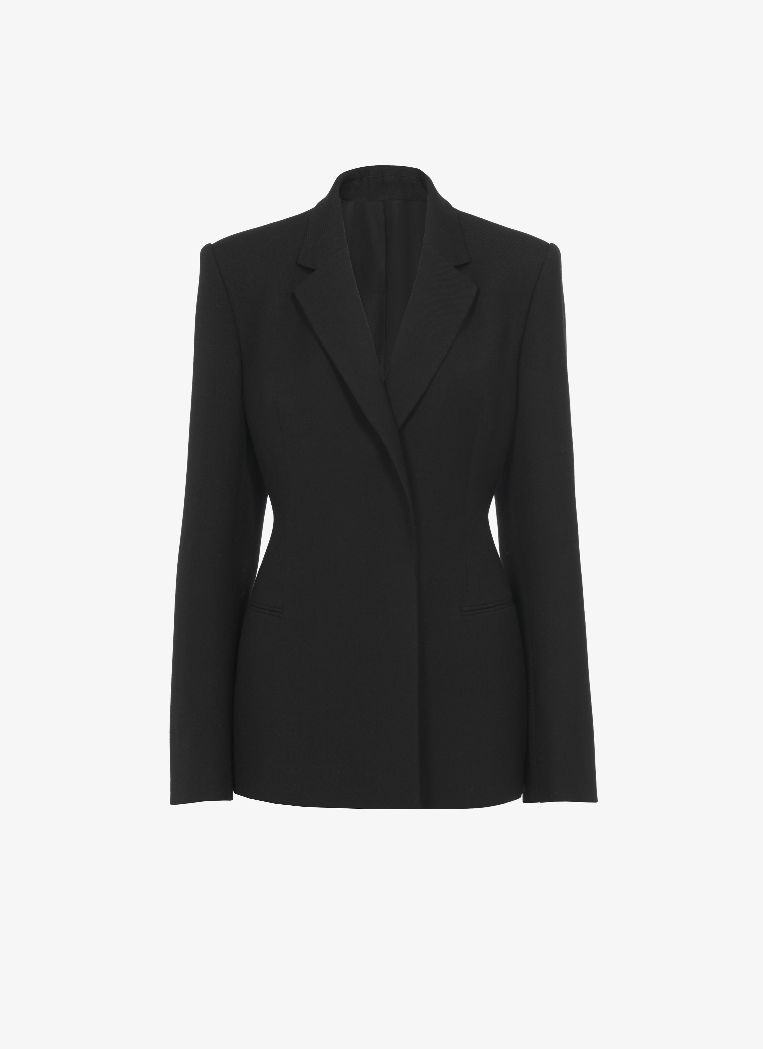 "A" tailored mid-jacket in wool. maison-alaia.com