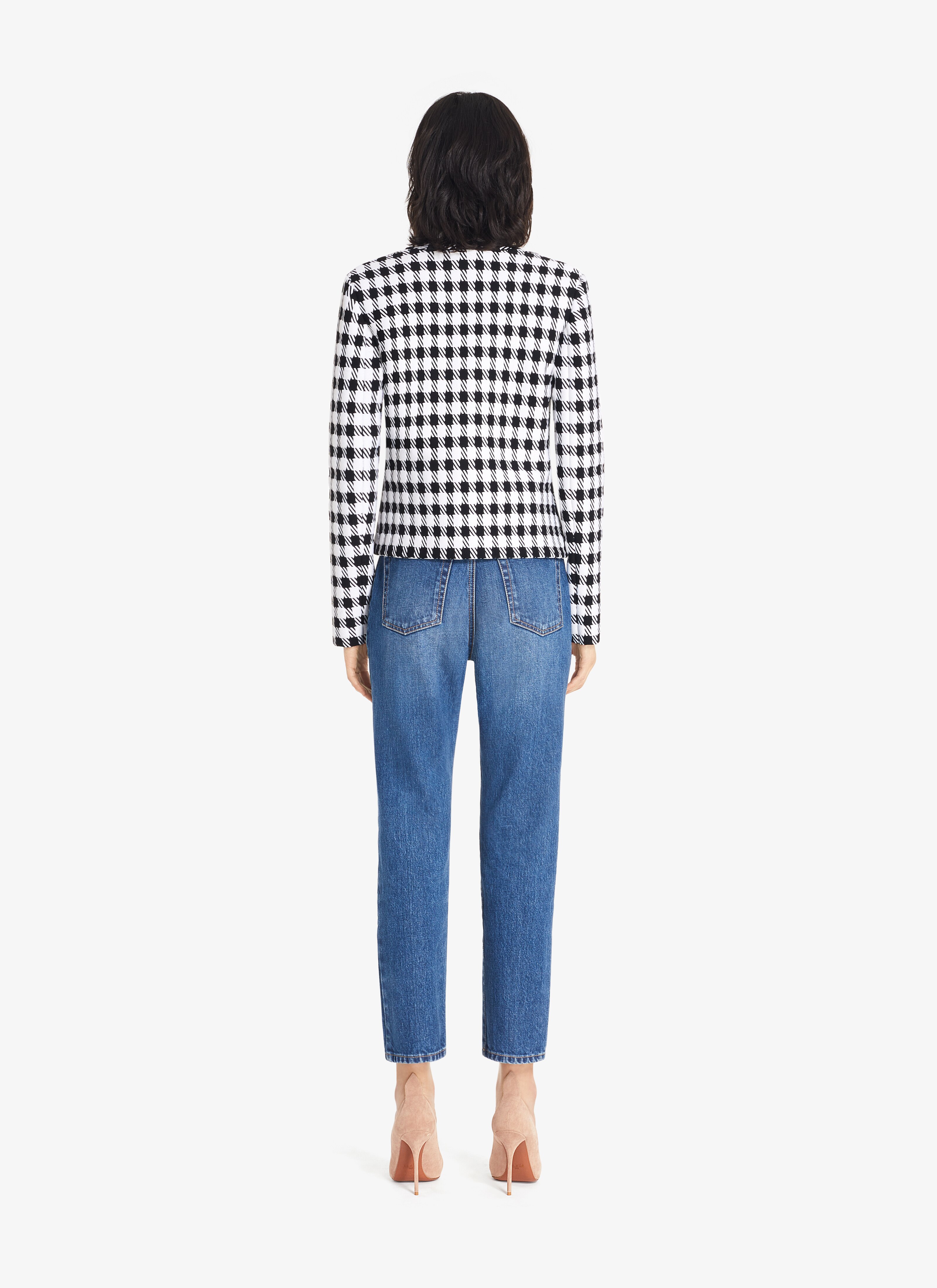 ALAÏA BLACK/WHITE CHECK JACKET