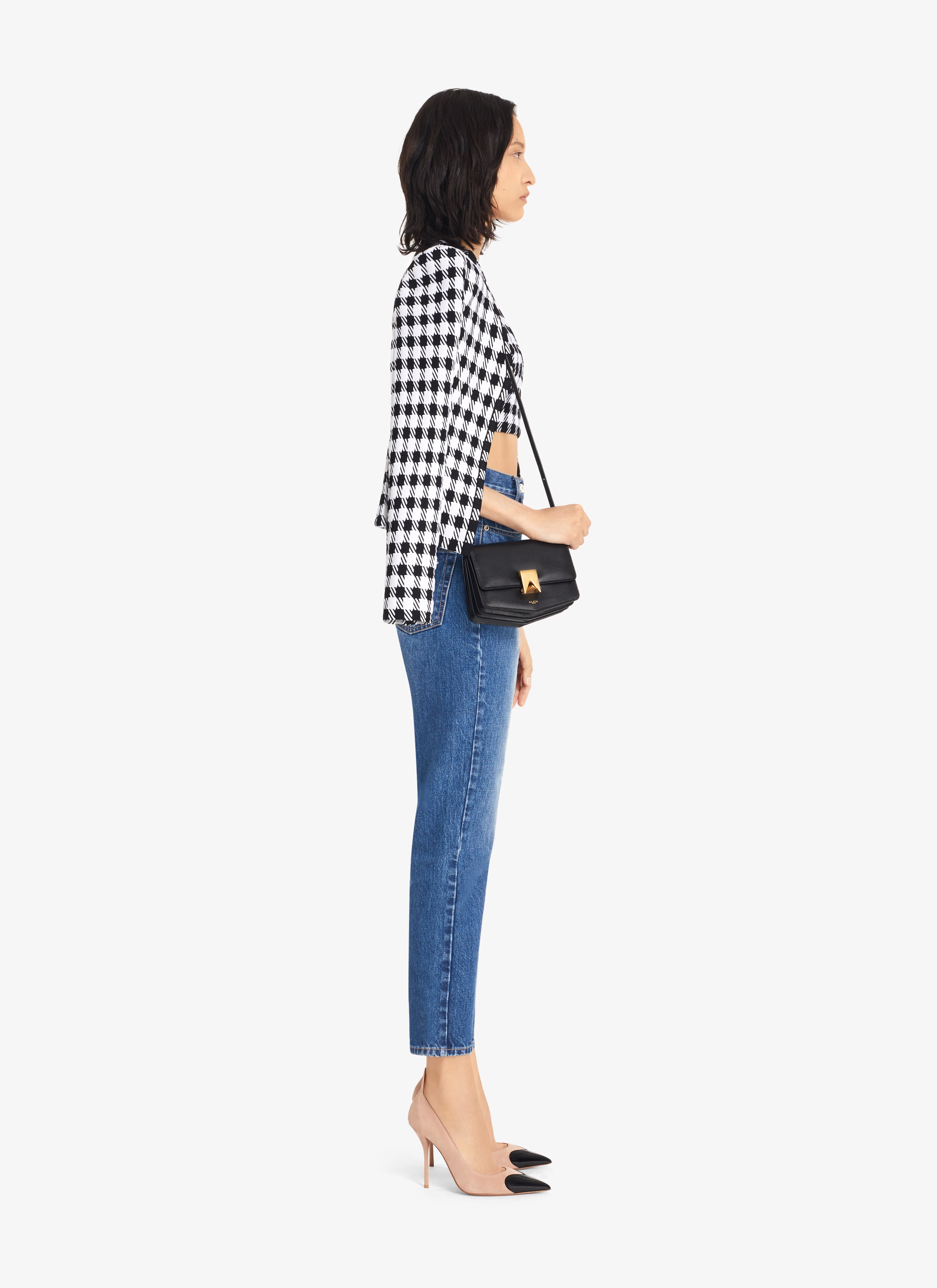 ALAÏA BLACK/WHITE CHECK JACKET