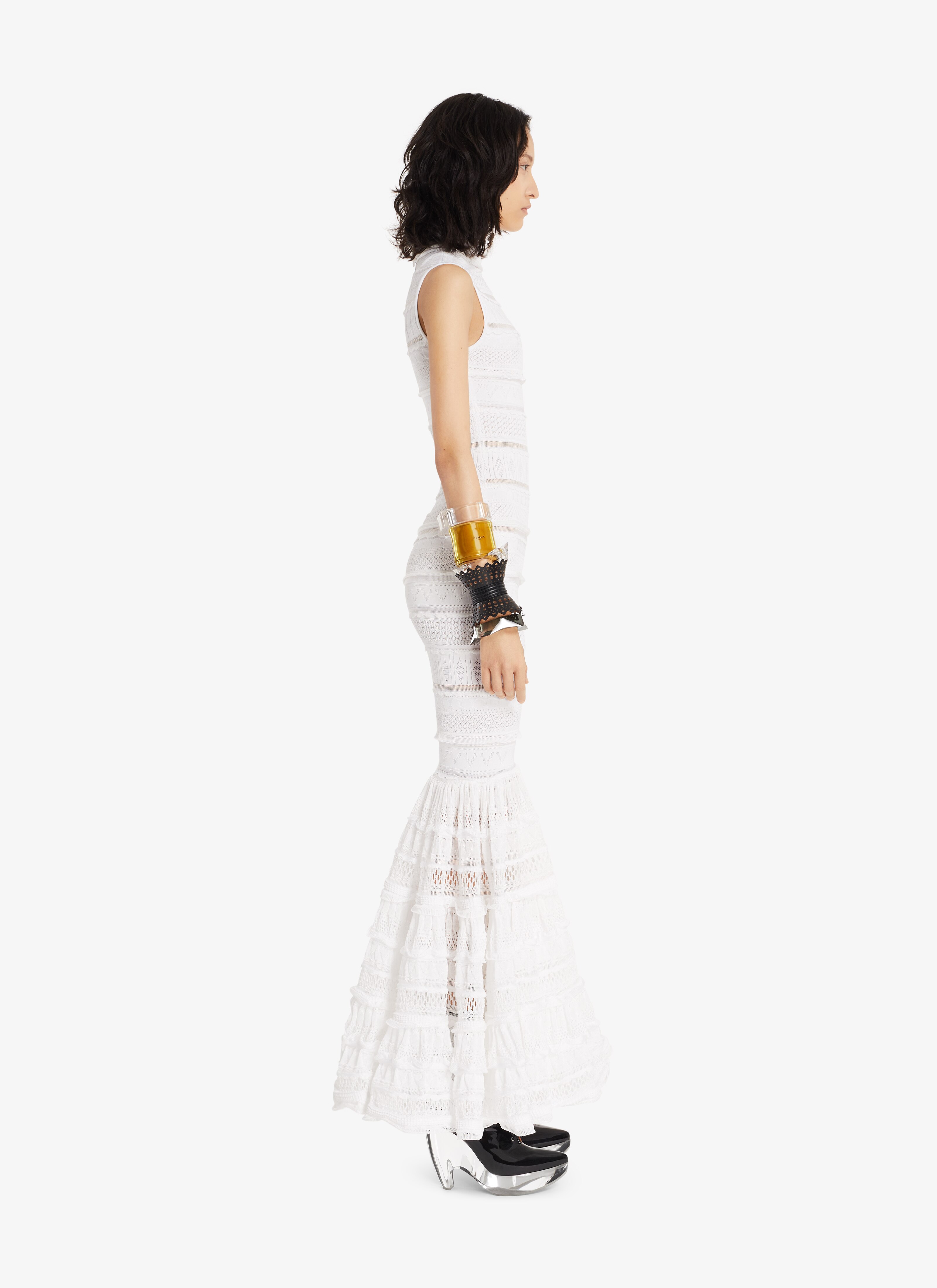ALAÏA OPTIC WHITE CRINOLINE JUMPSUIT