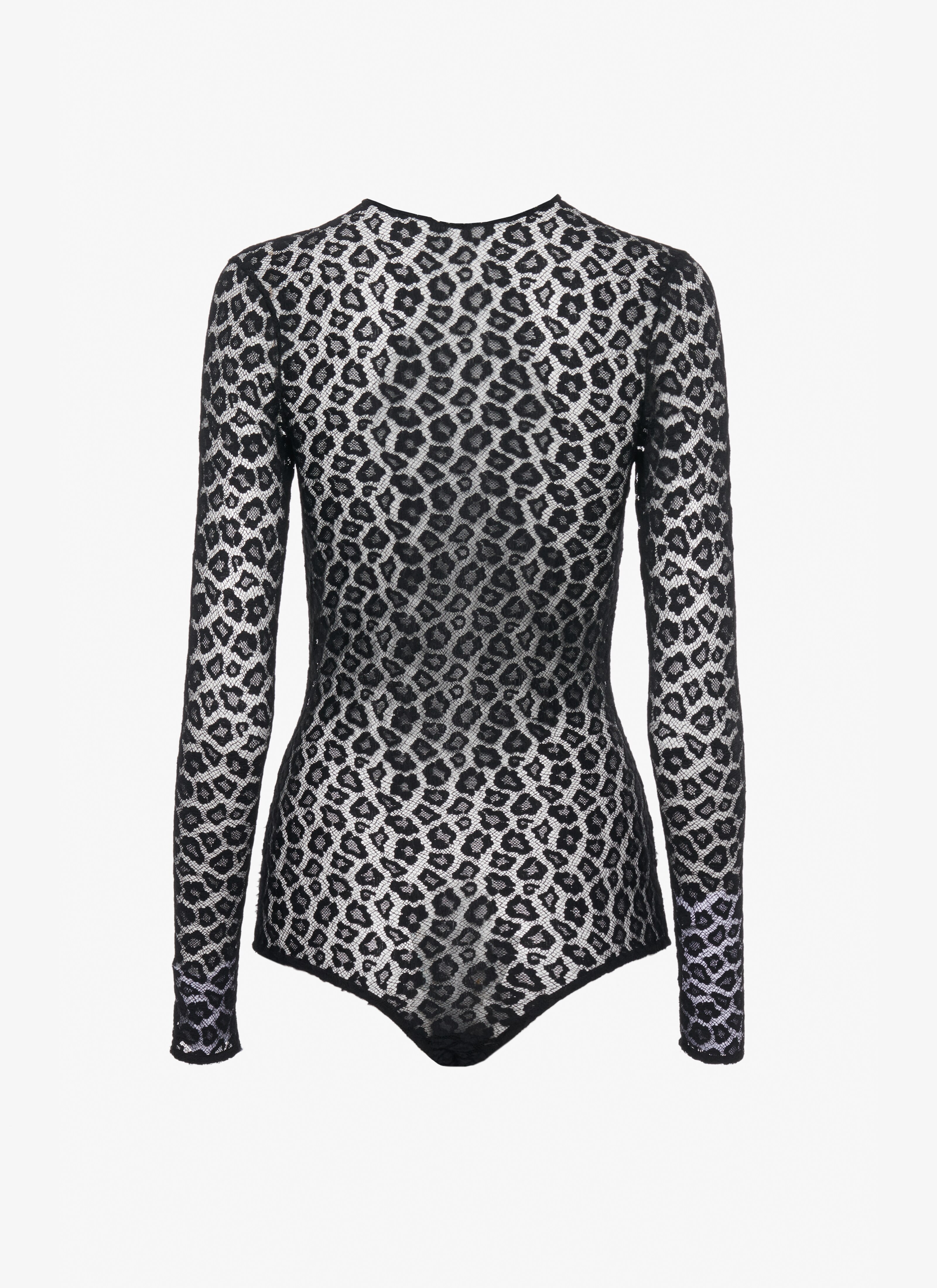 ALAÏA BLACK LEOPARD LACE BODY