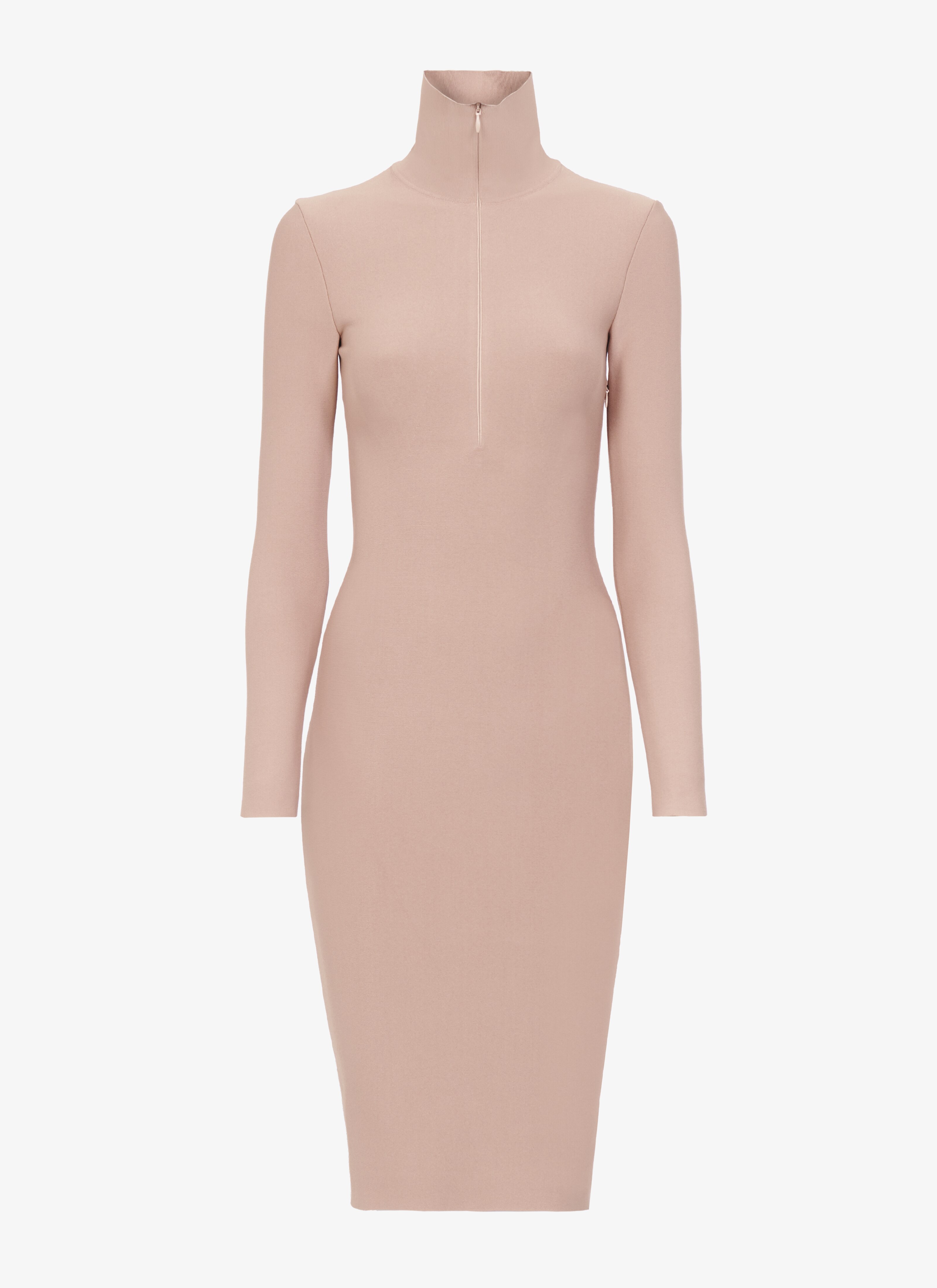 ALAÏA NUDE PENCIL DRESS
