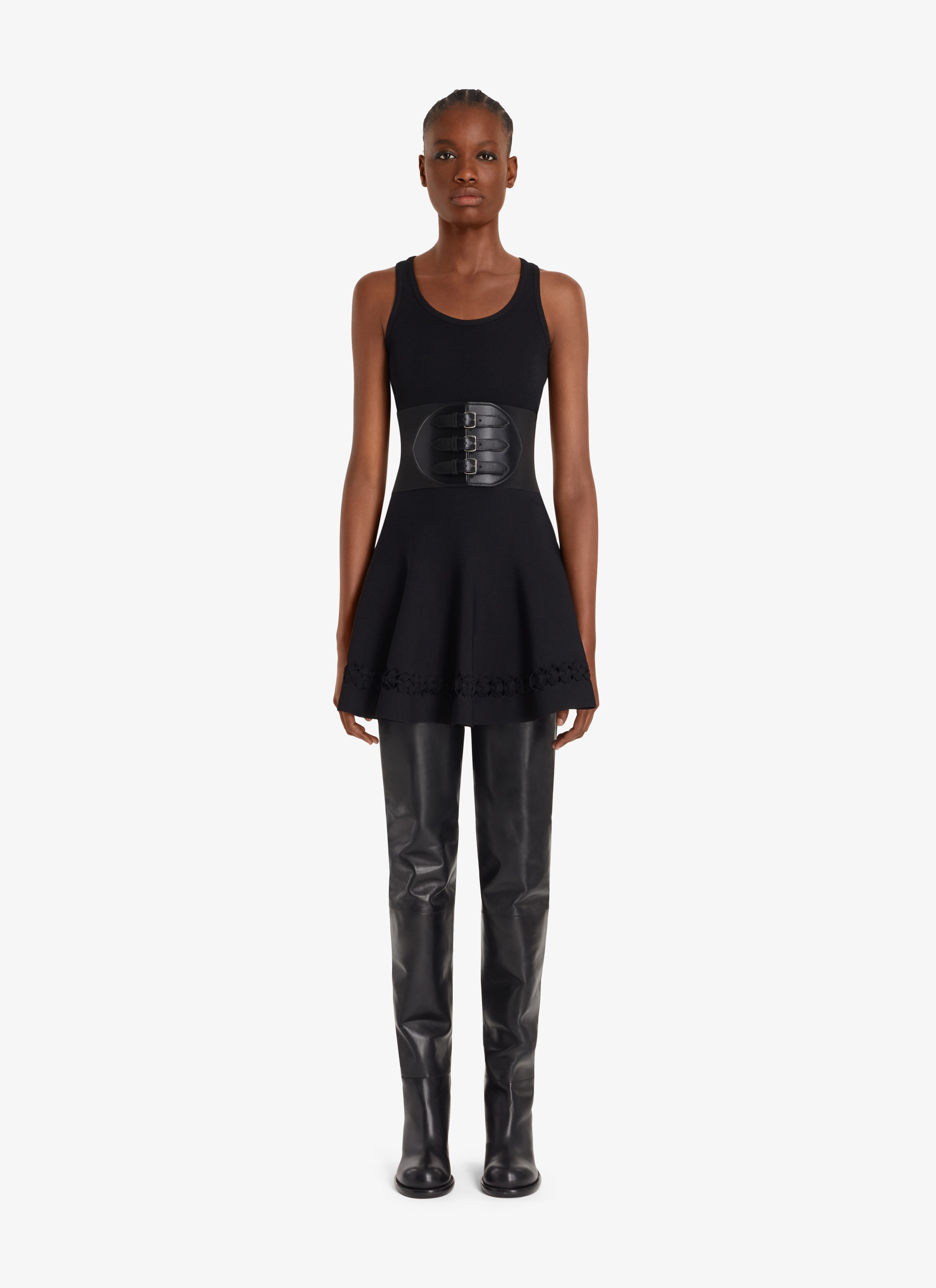 ALAÏA BLACK HINGE SKIRT