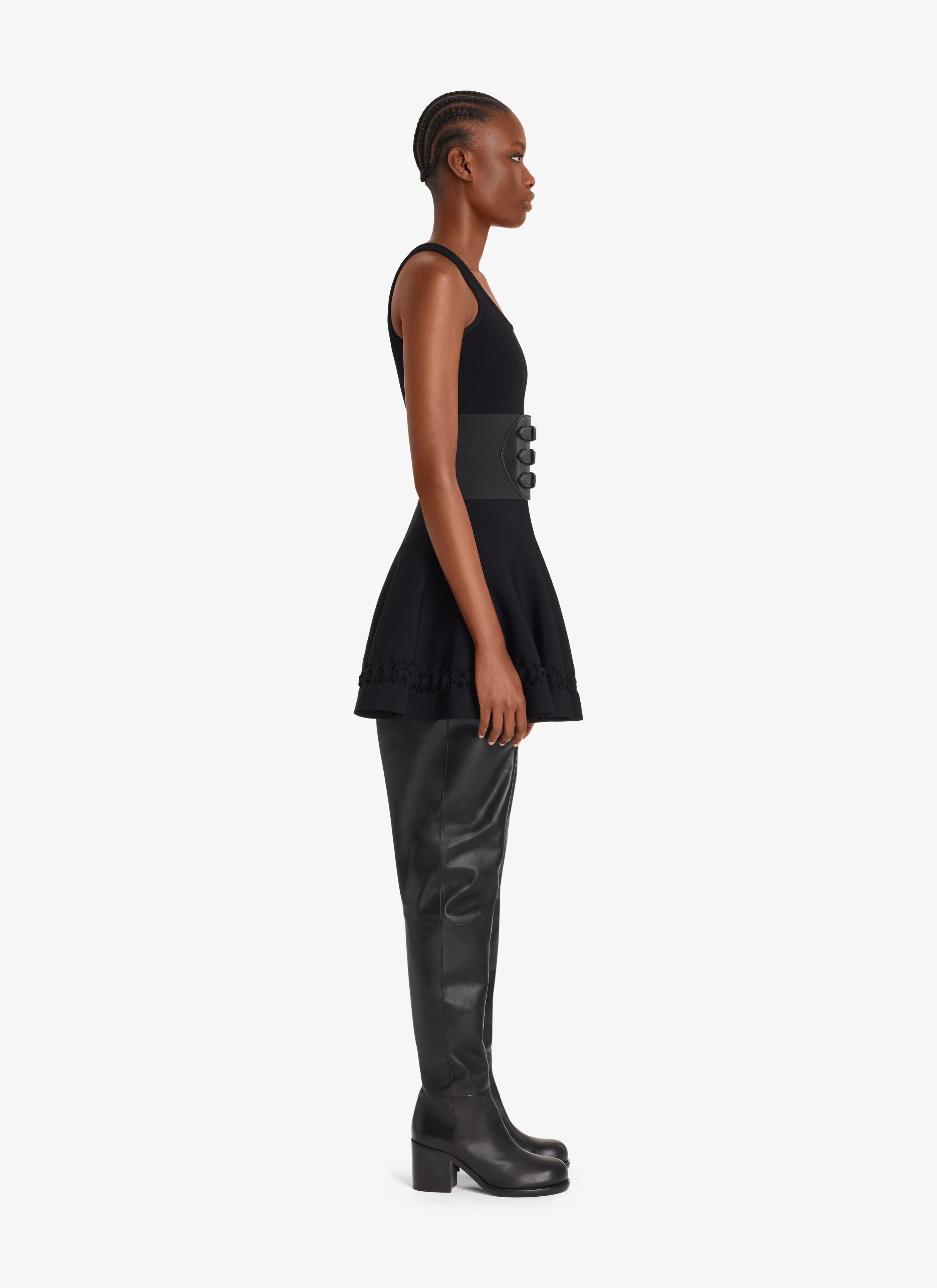 ALAÏA BLACK HINGE SKIRT