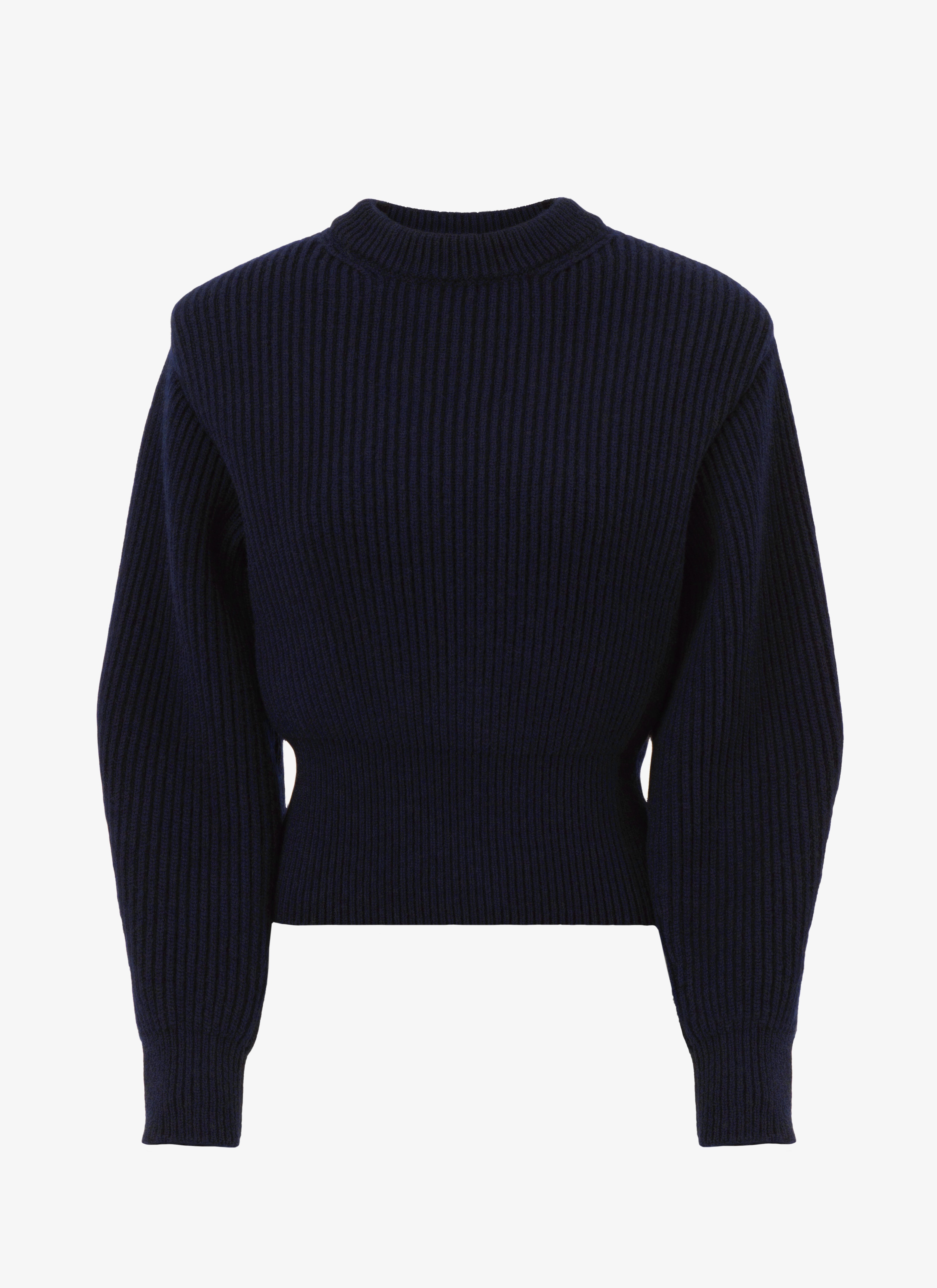 Women's Marine English Ribbed Sweater | ALAÏA US