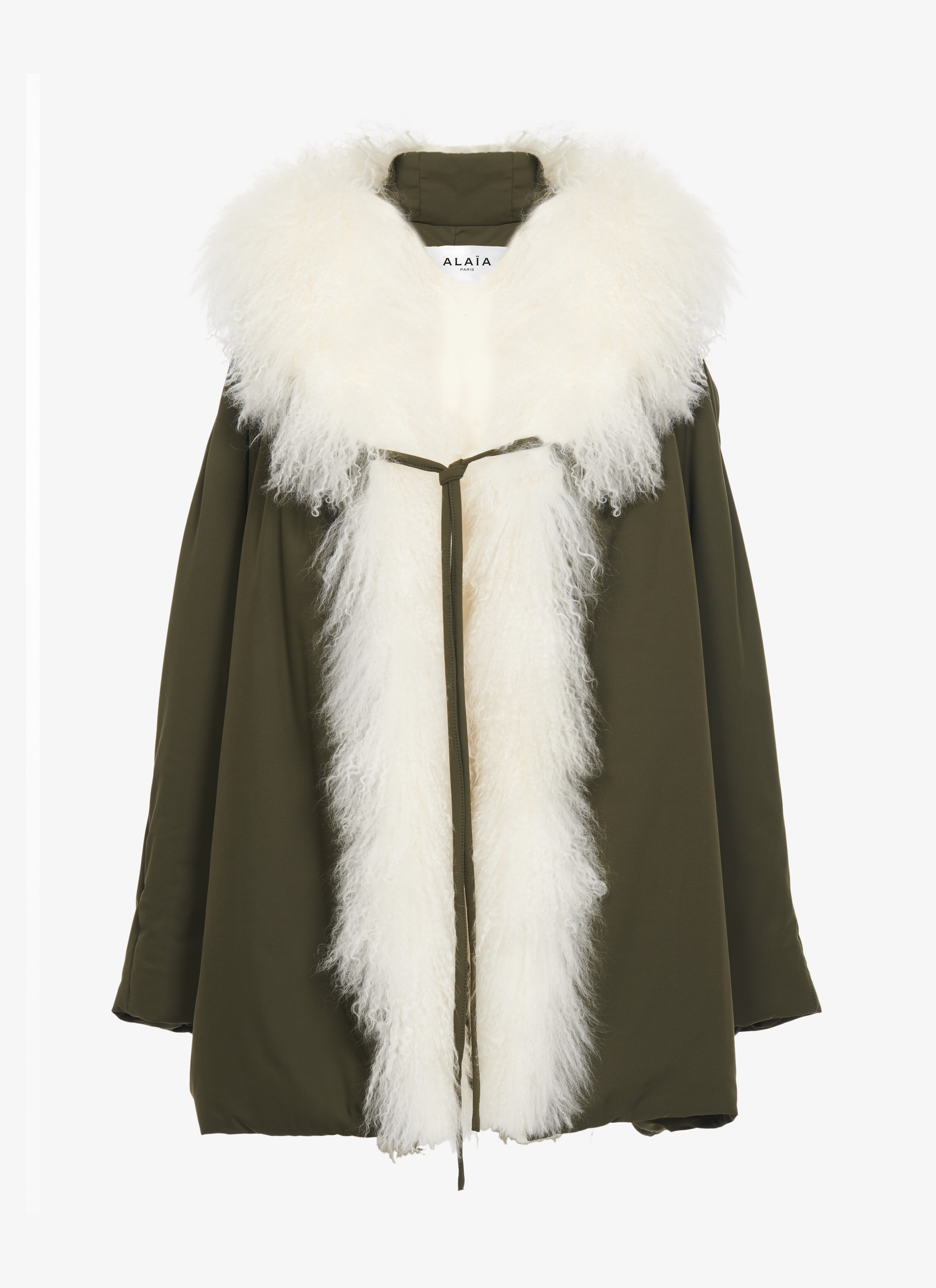 Oversize parka with fur maison-alaia.com