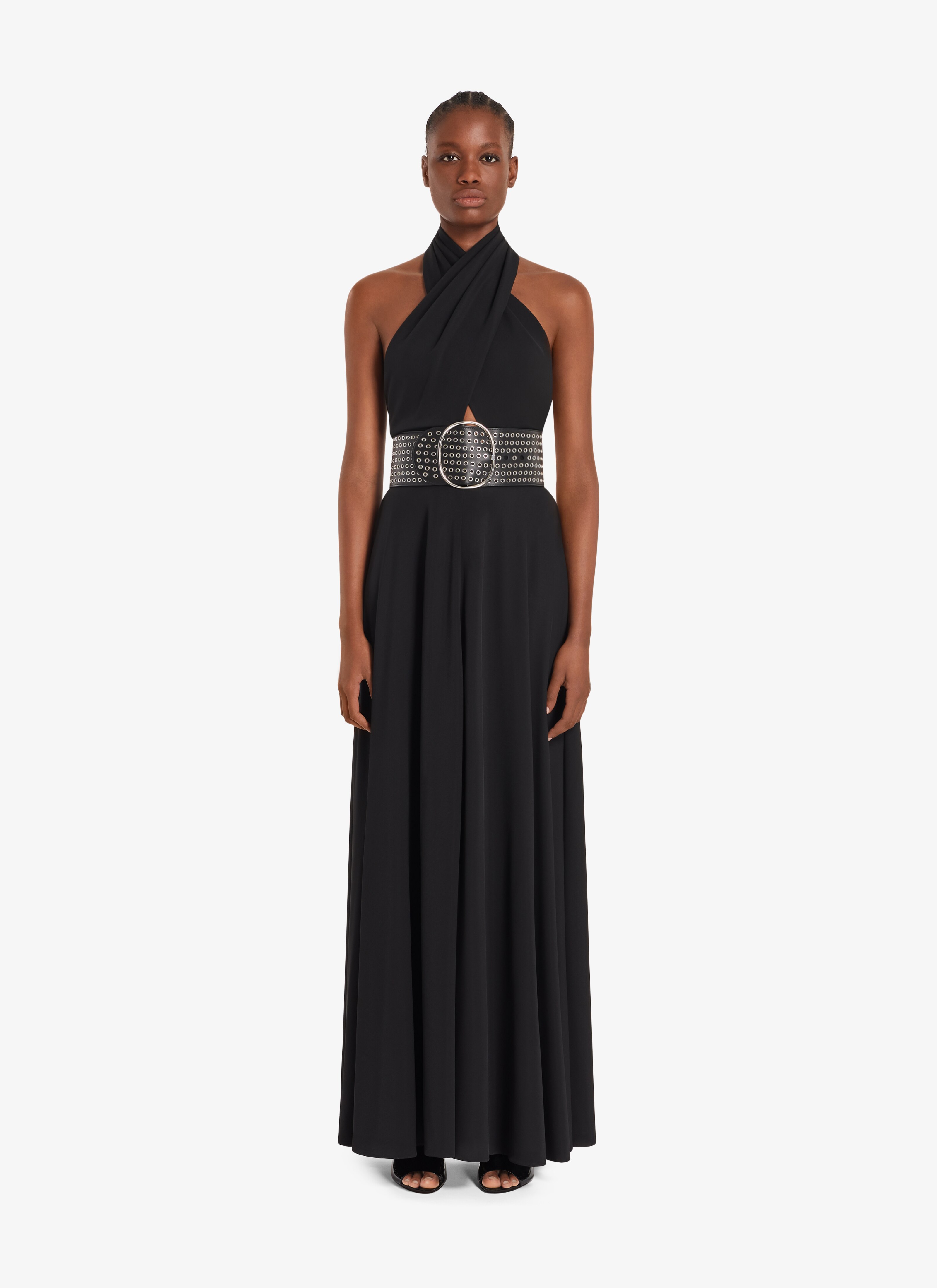 Fluid wrapped Black dress - maison-alaia.com
