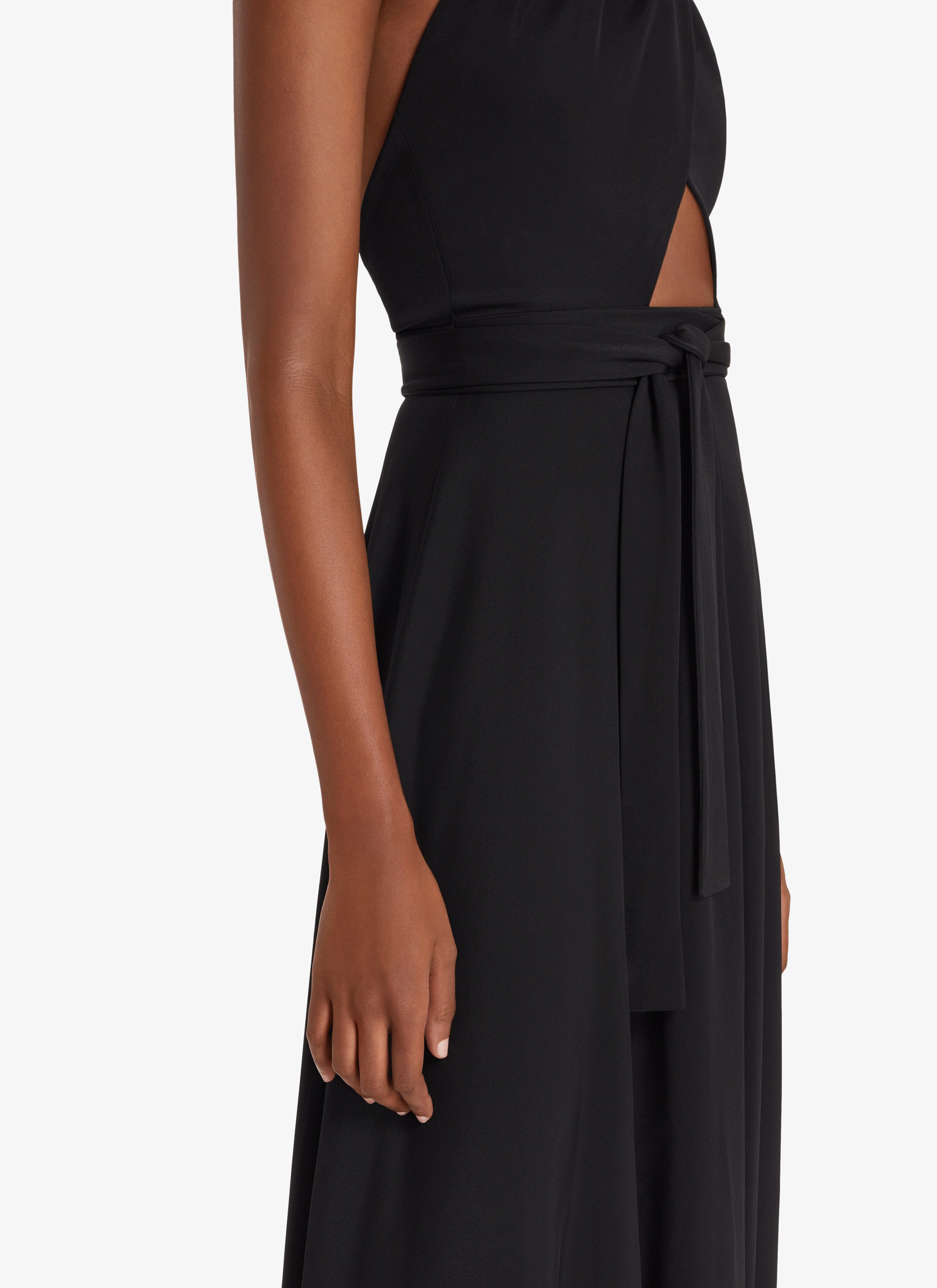 Fluid wrapped Black dress - maison-alaia.com
