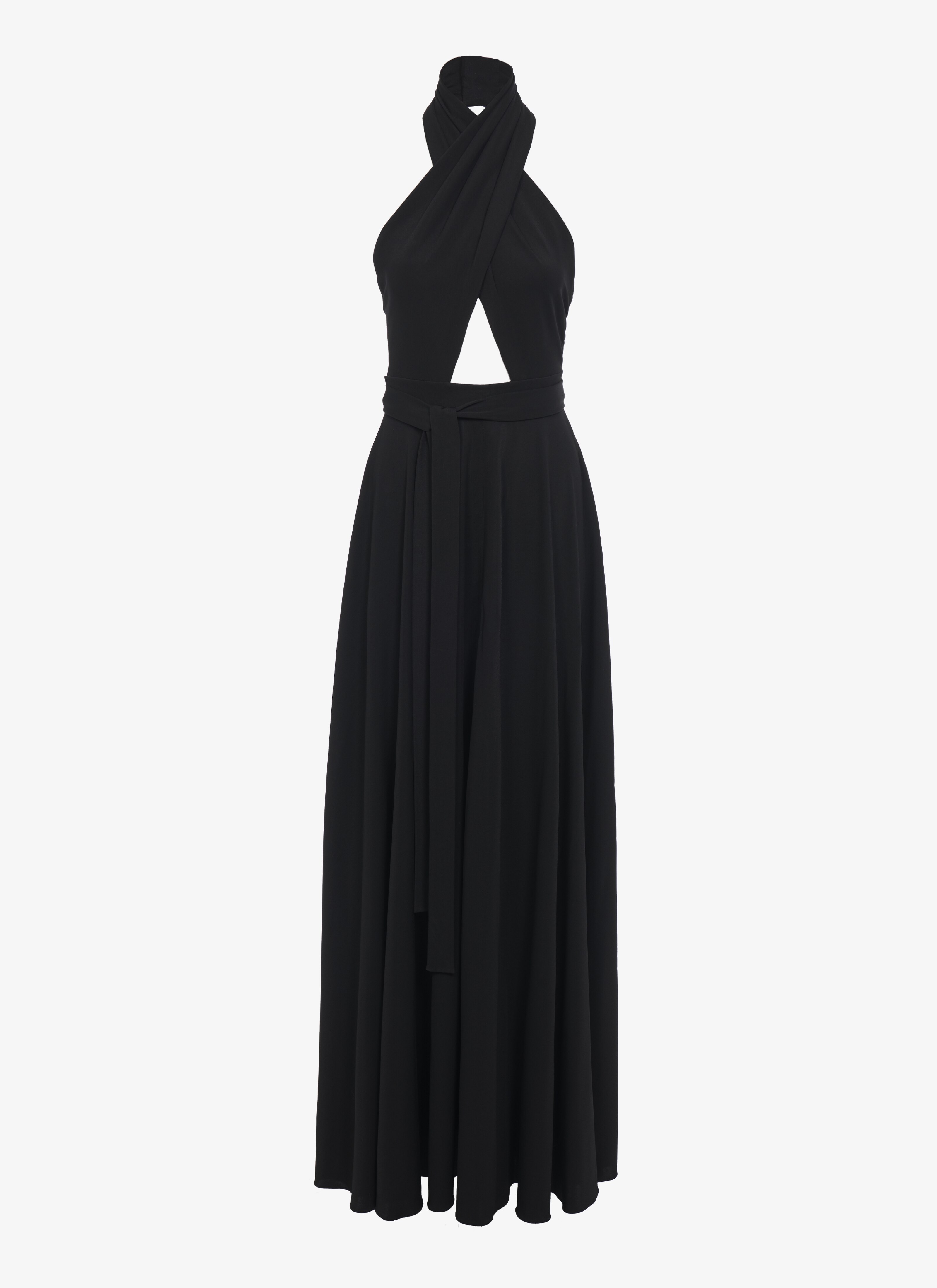 Fluid wrapped Black dress - maison-alaia.com