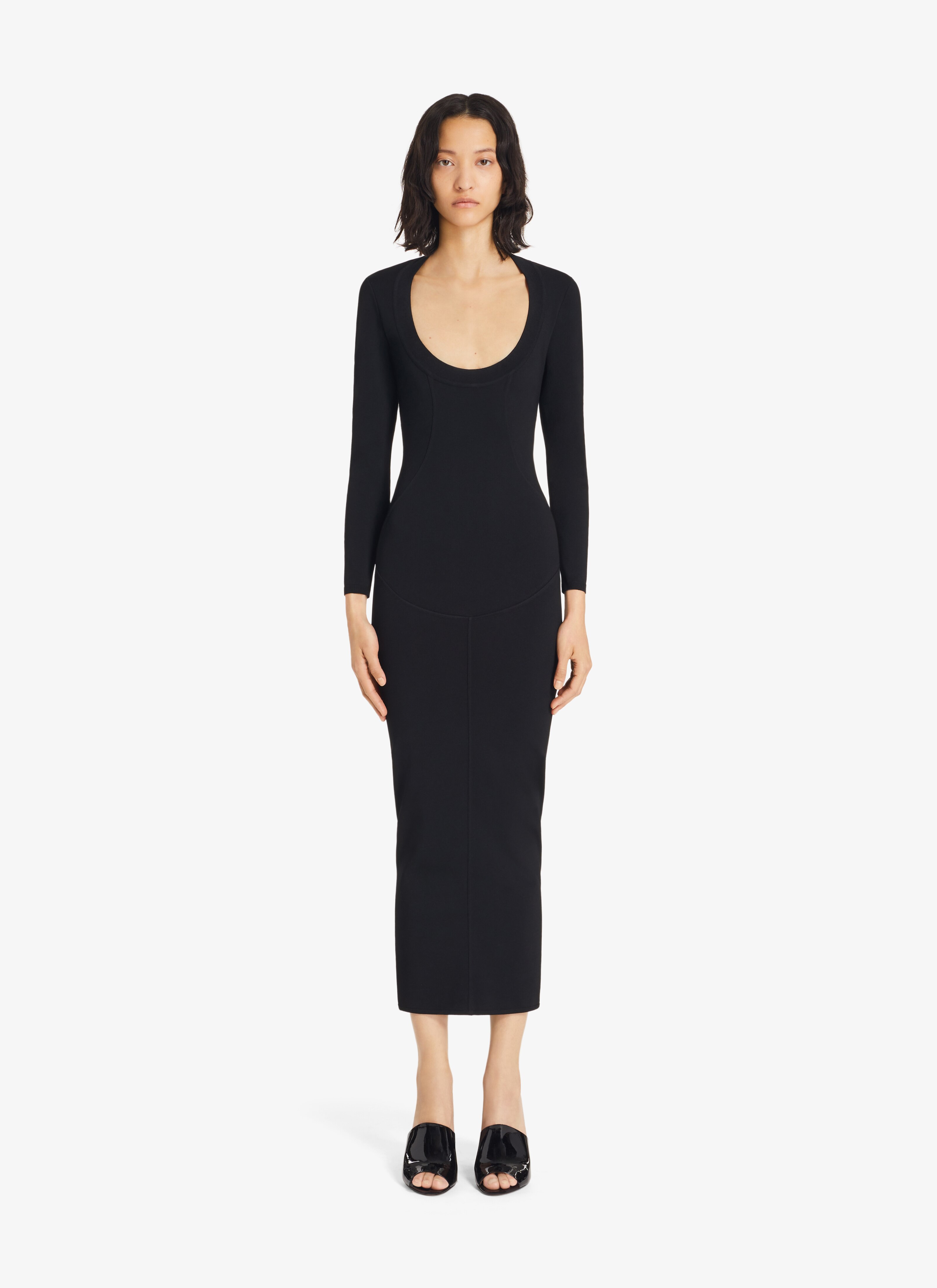 Black Fitted tube Dress - maison-alaia.com