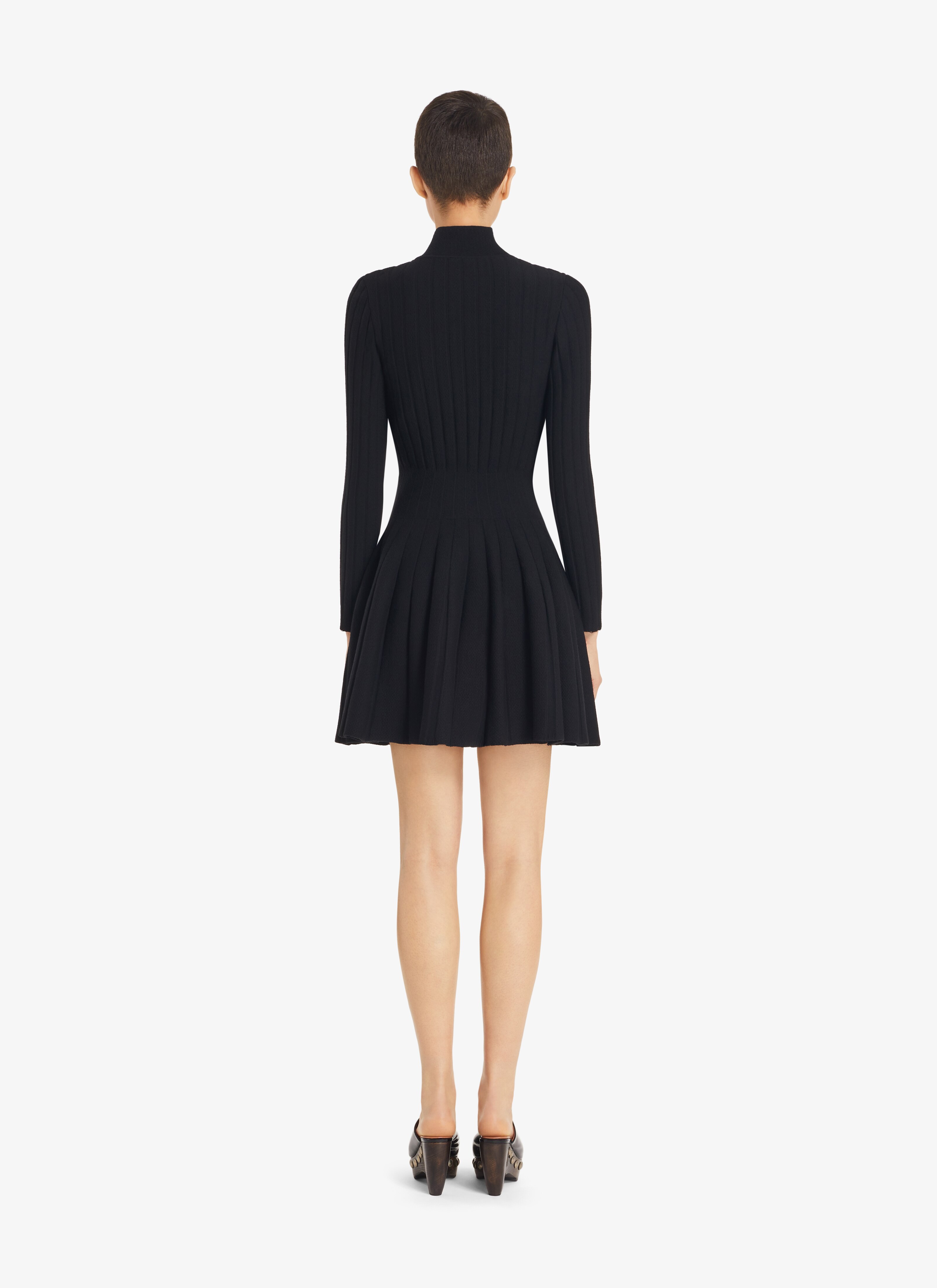 ALAÏA BLACK BLACK SKATER DRESS