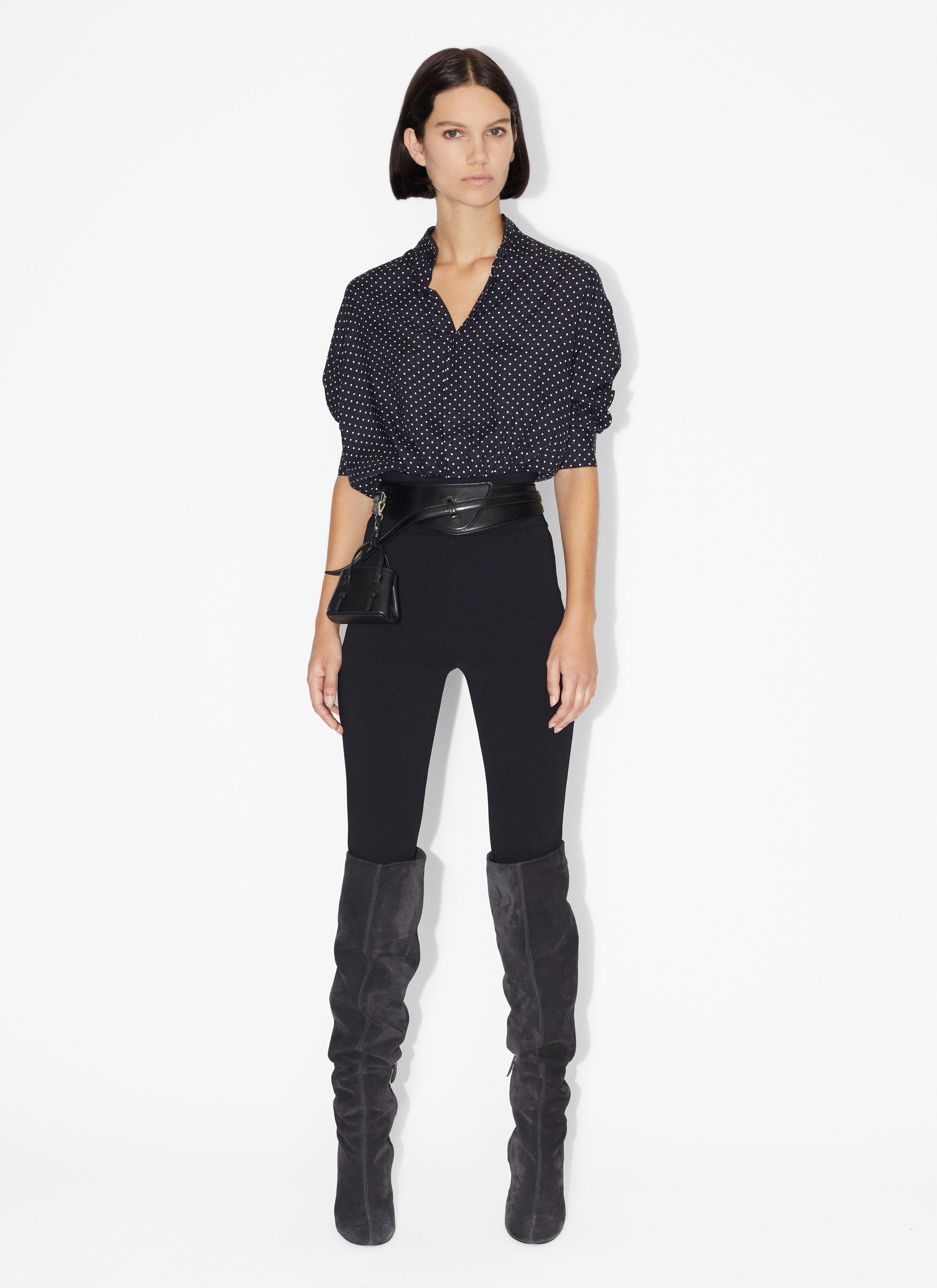 ALAÏA BLACK STRETCH LEGGING