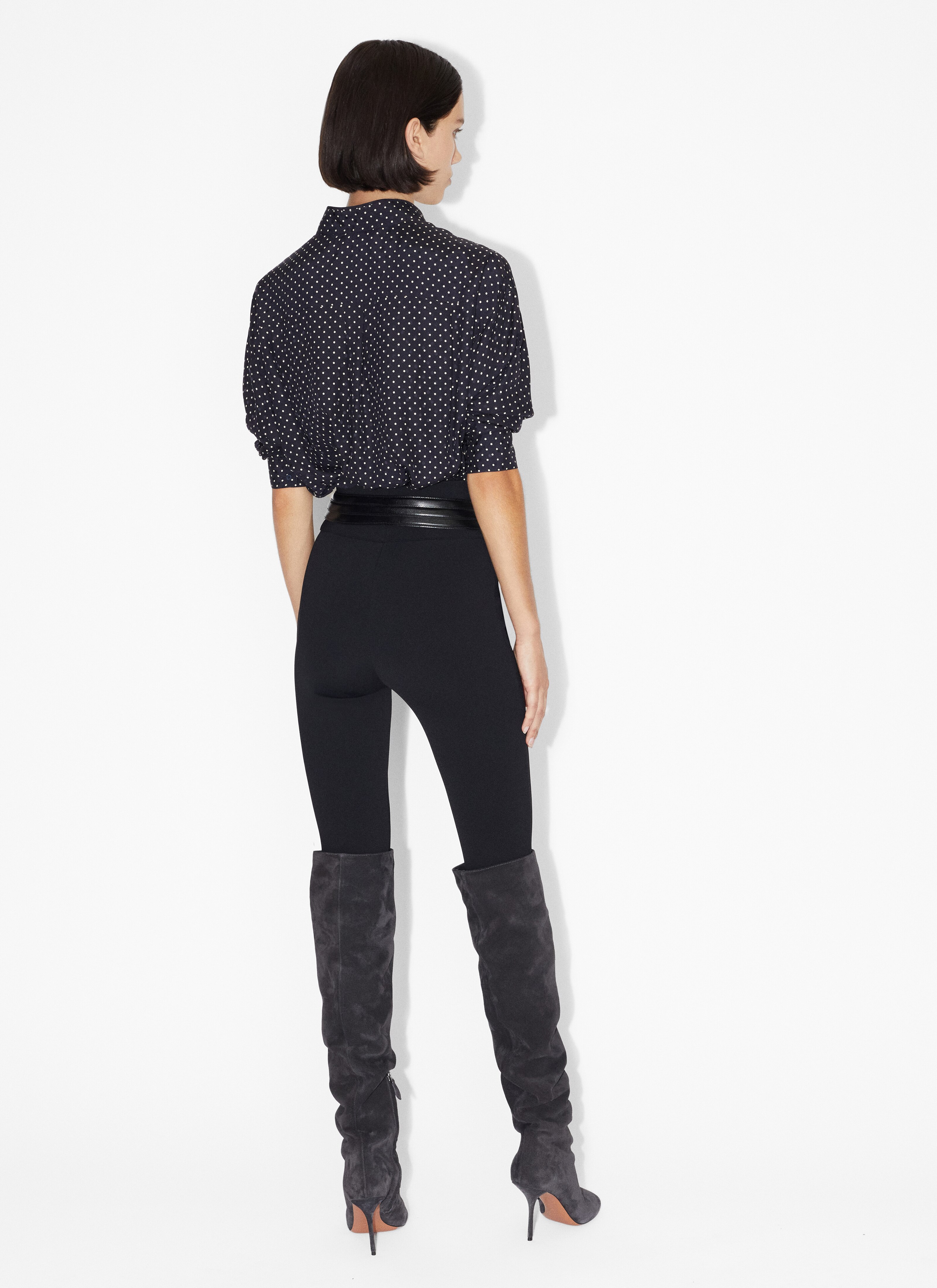 ALAÏA BEIGE POLKA DOTS SHIRT BODY