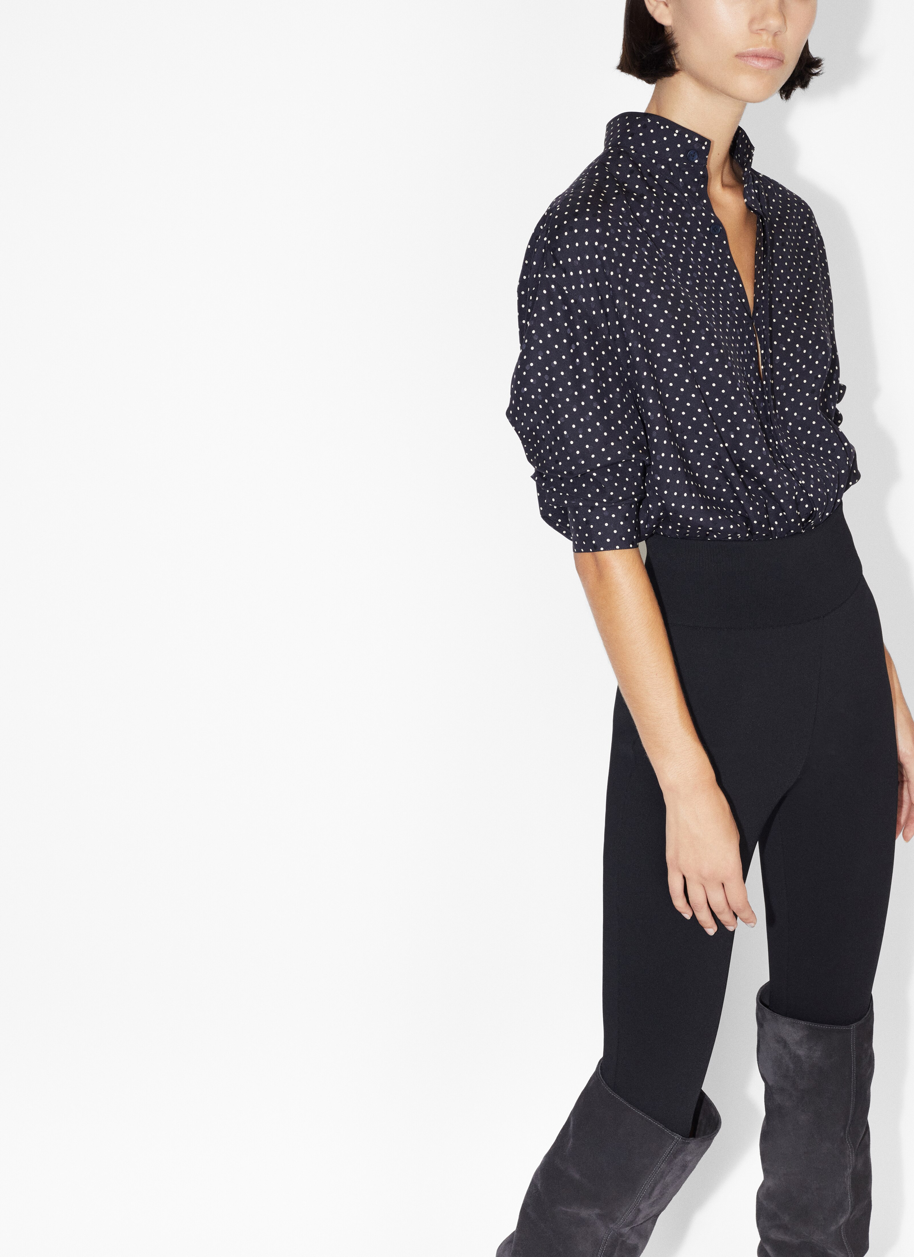 ALAÏA BEIGE POLKA DOTS SHIRT BODY