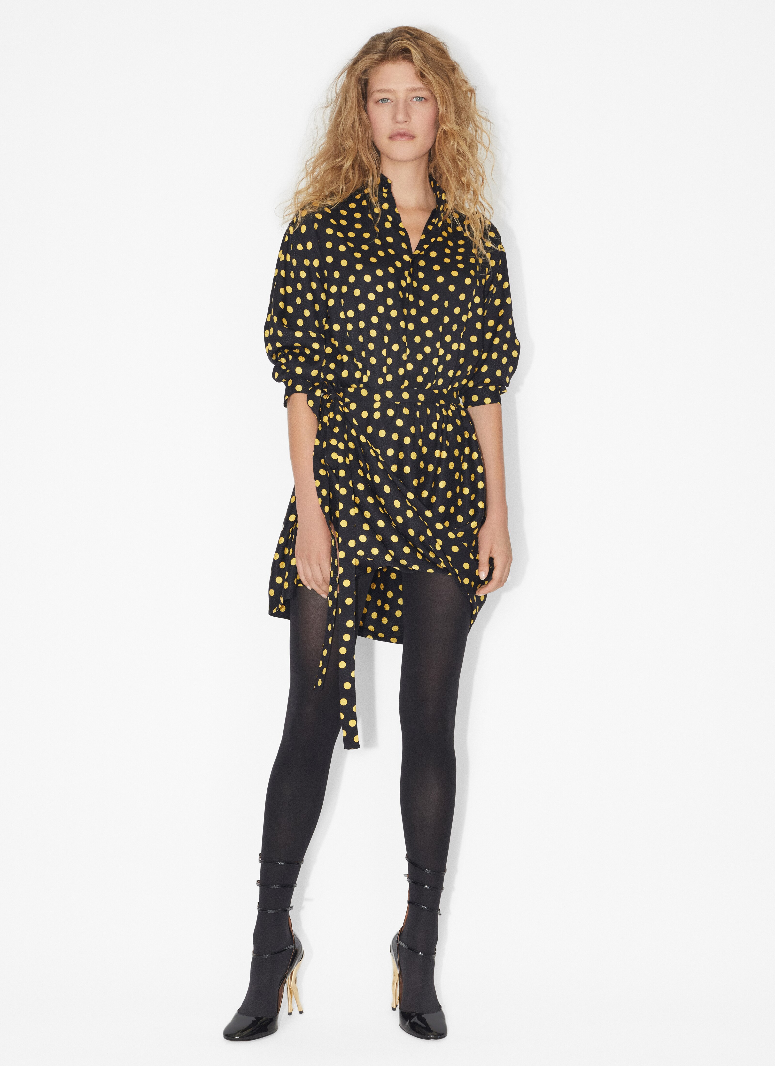 ALAÏA BLUE POLKA DOTS SHIRT BODY