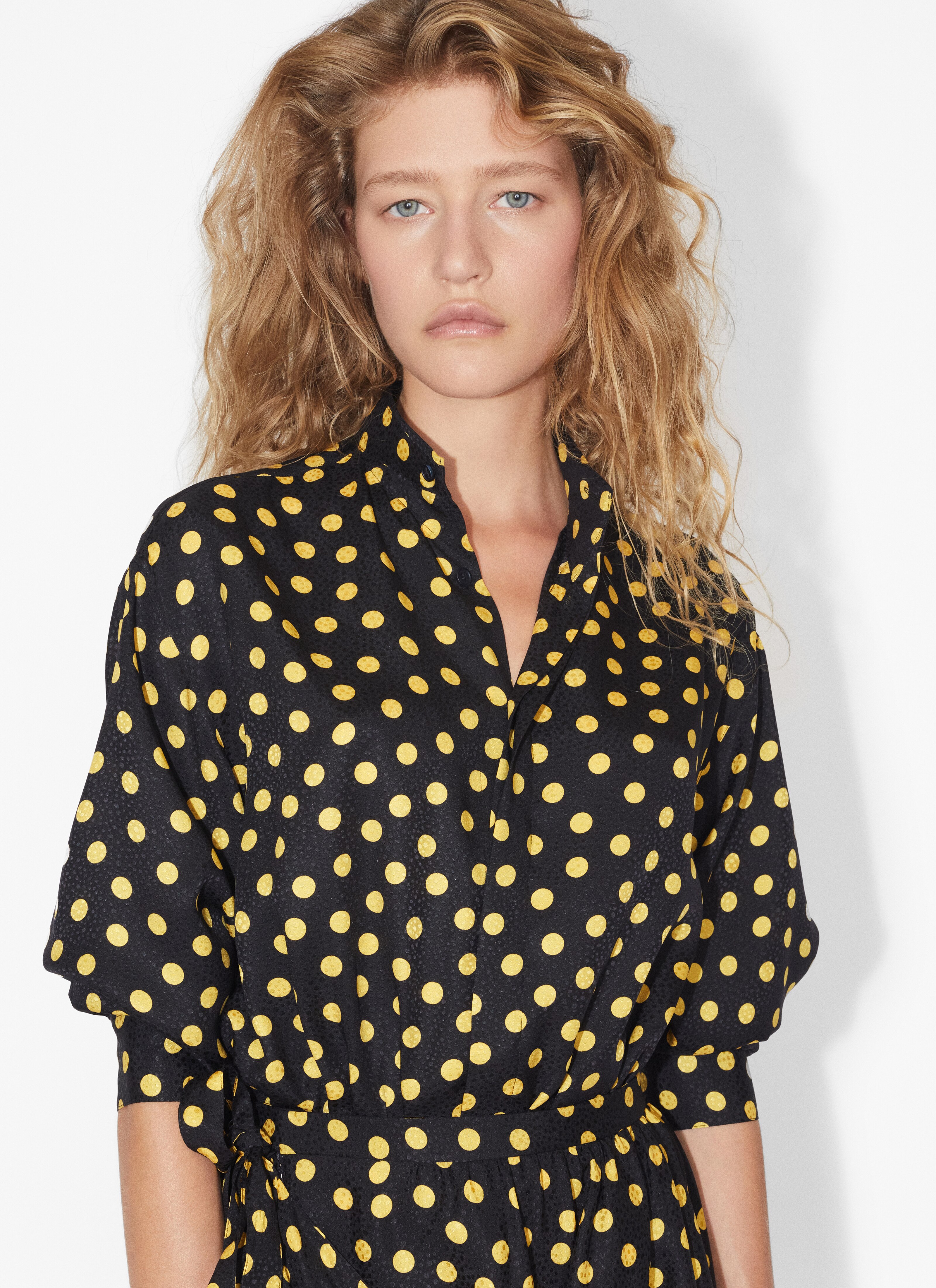 ALAÏA BLUE POLKA DOTS SHIRT BODY