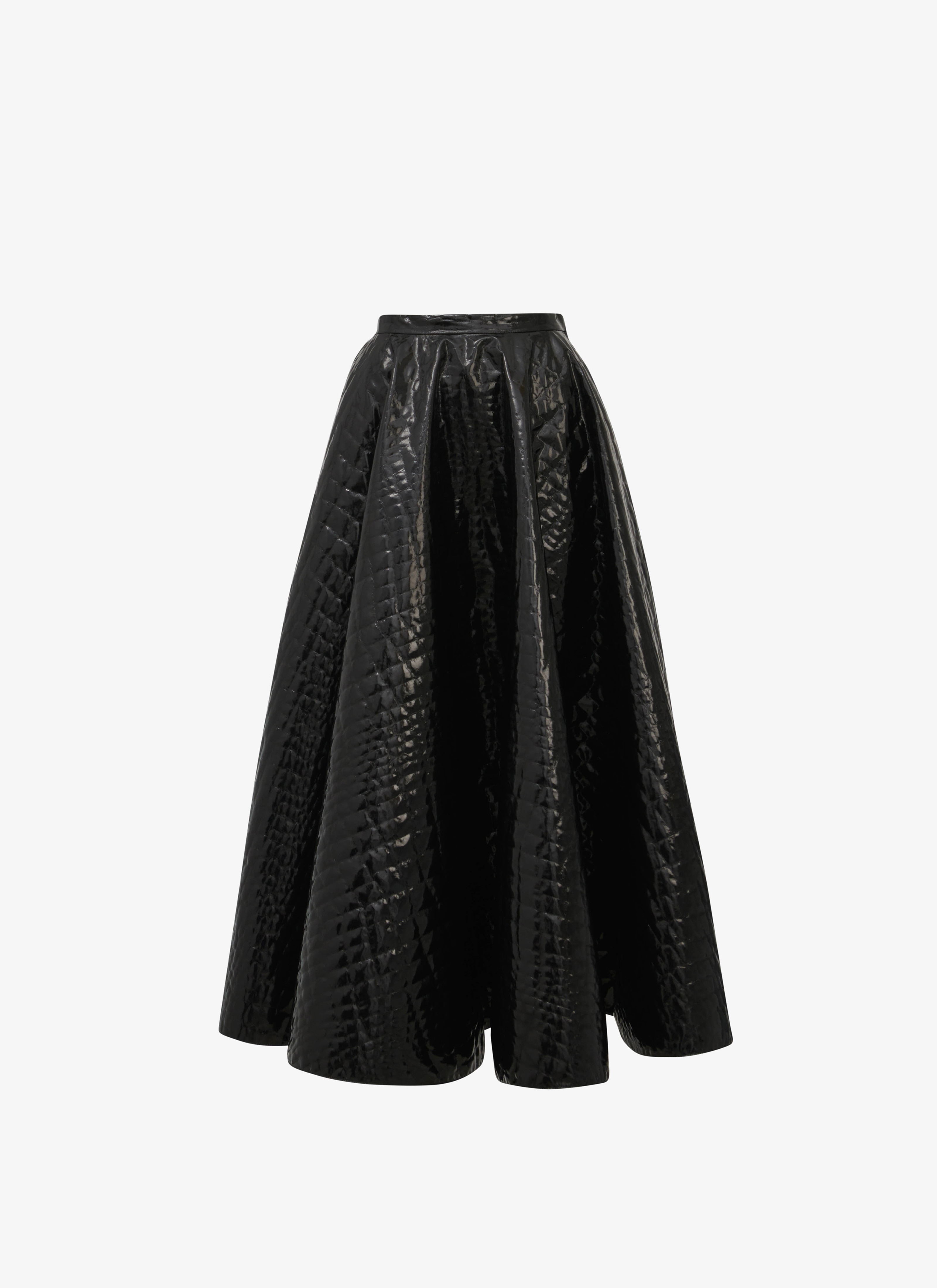 ALAÏA Women's Black Midi crocodile Pattern Skirt