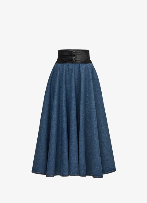 Belted denim skirt - maison-alaia.com