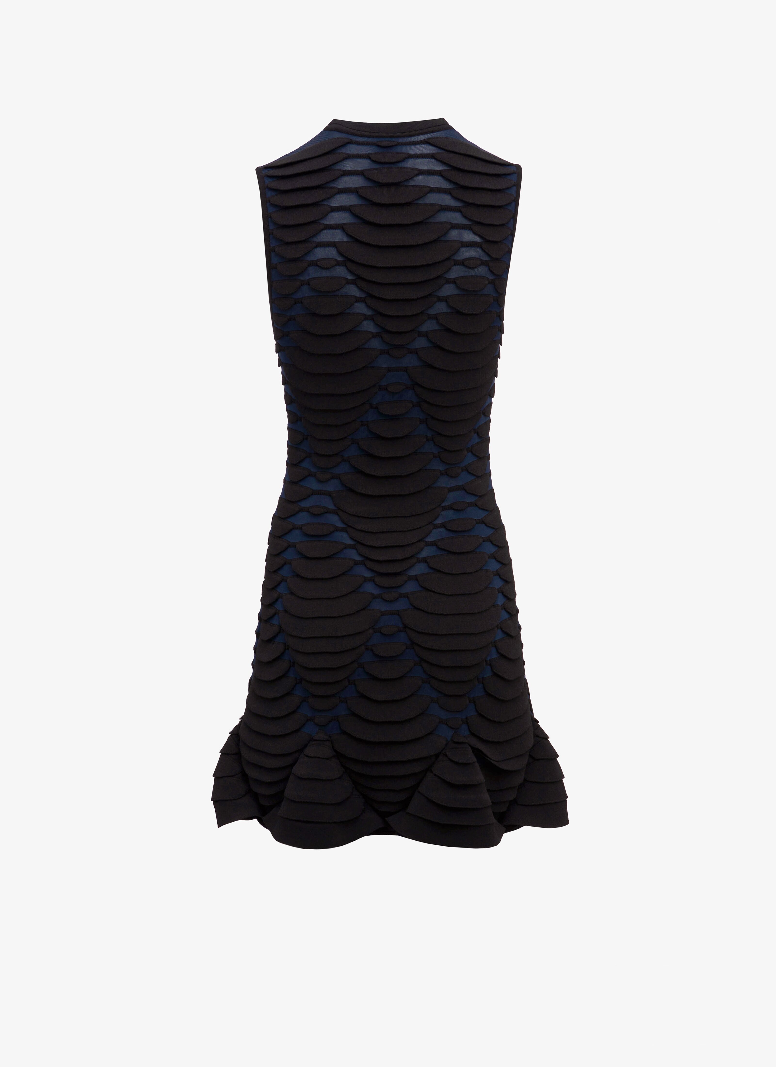 ALAÏA ROBE COURTE EN MAILLE PYTHON BLEU