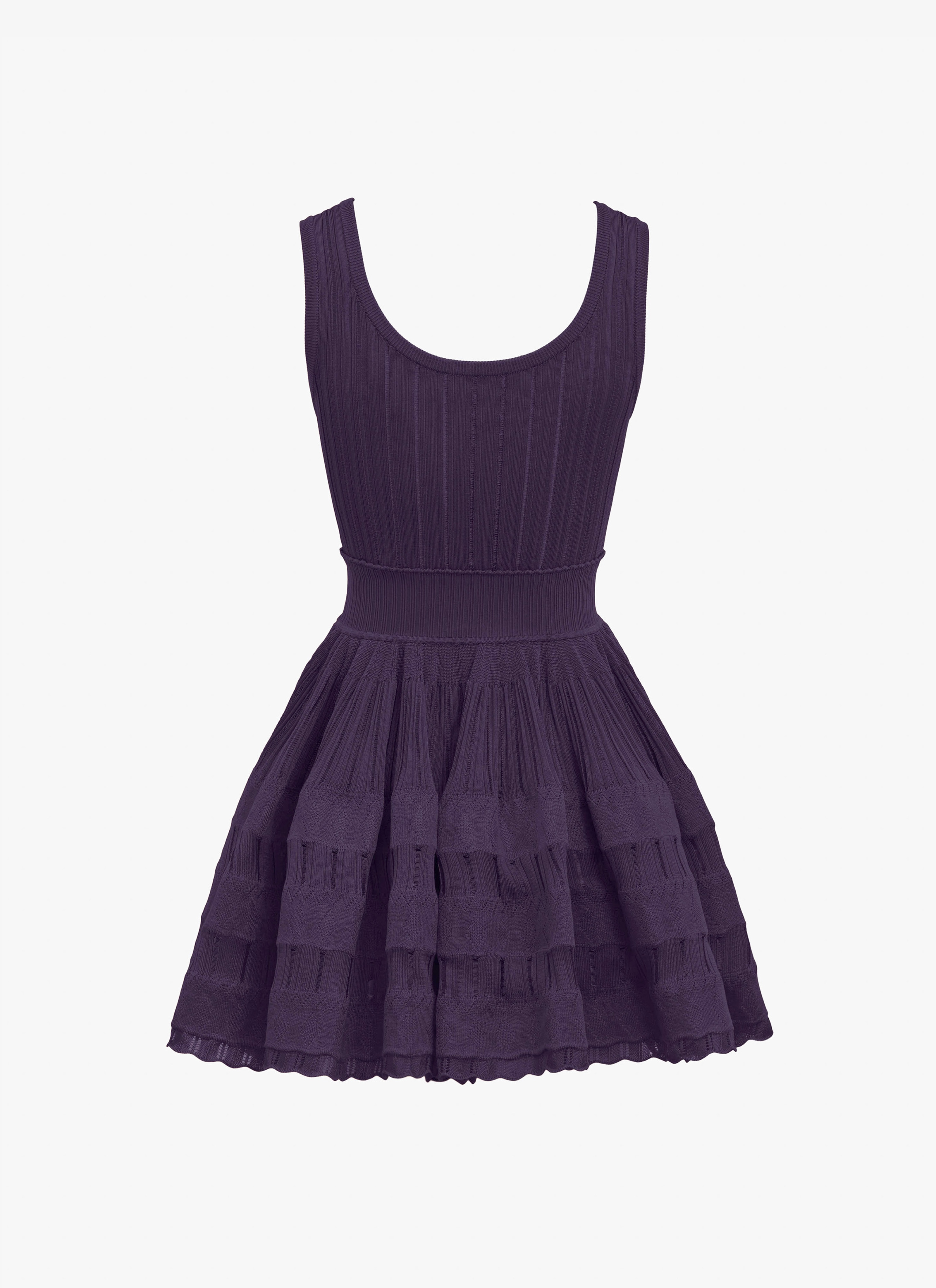 ALAÏA PURPLE SHINY CRINOLINE DRESS