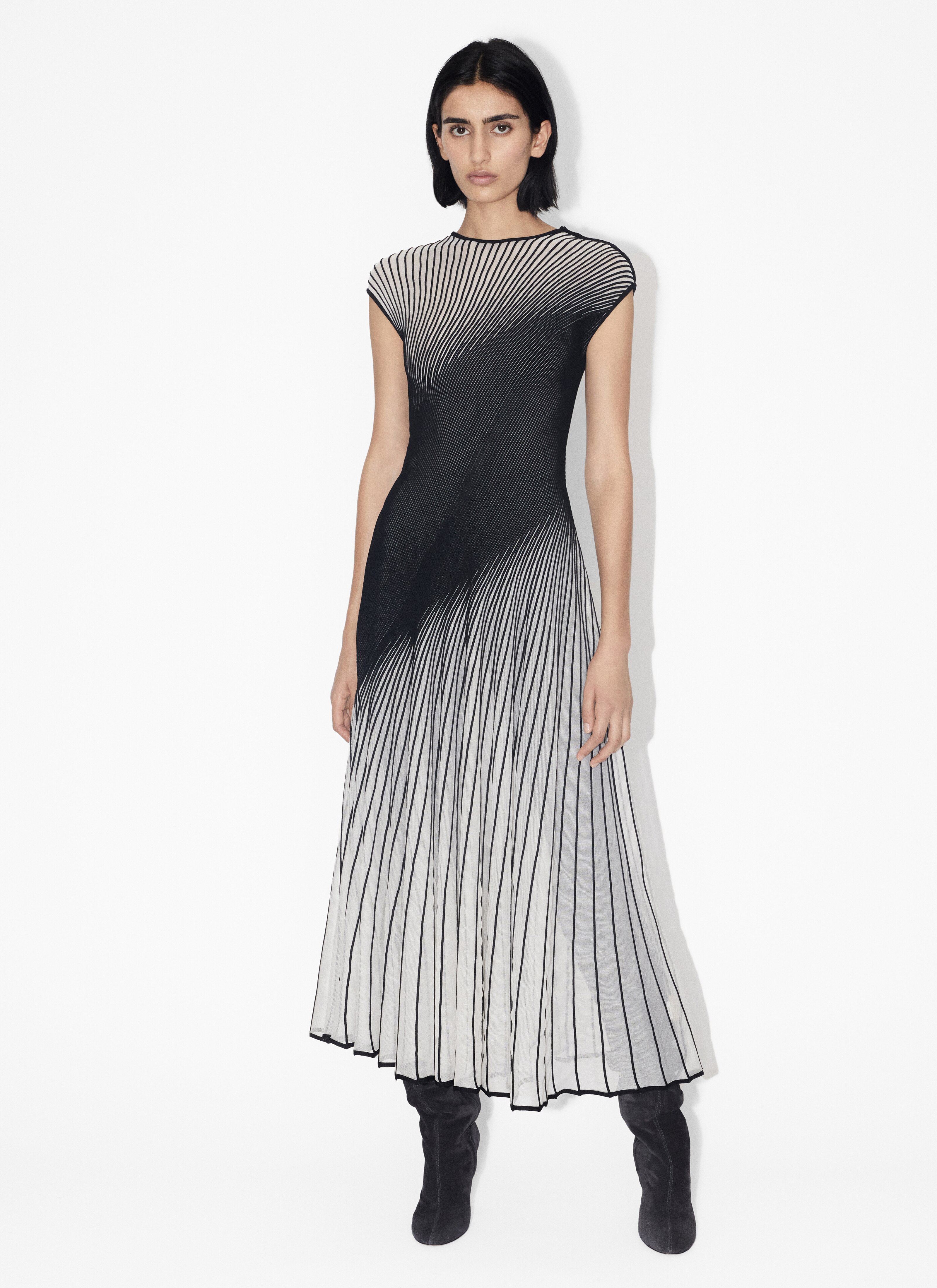 ALAÏA GREY TWISTED DRESS