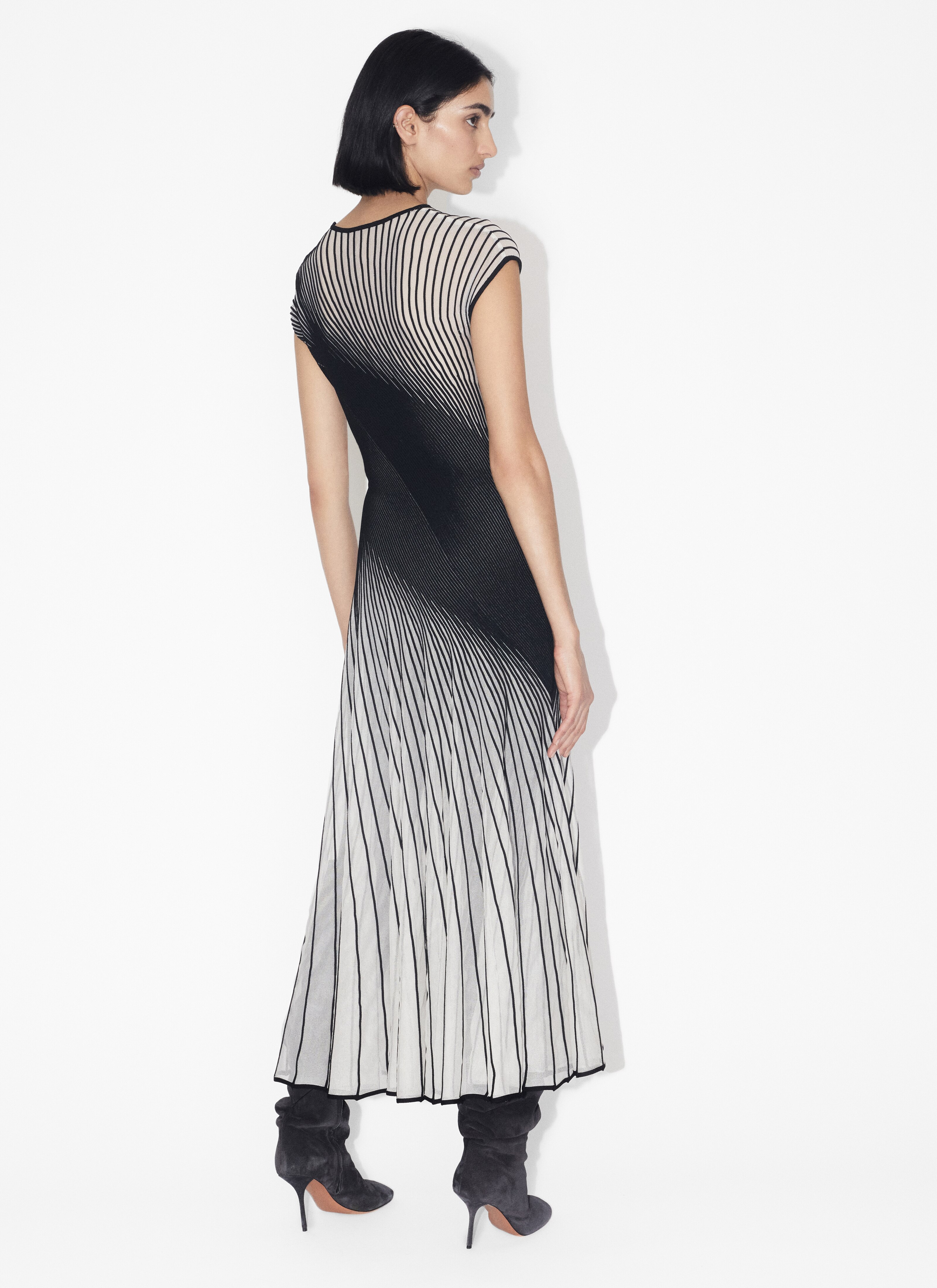 ALAÏA GREY TWISTED DRESS