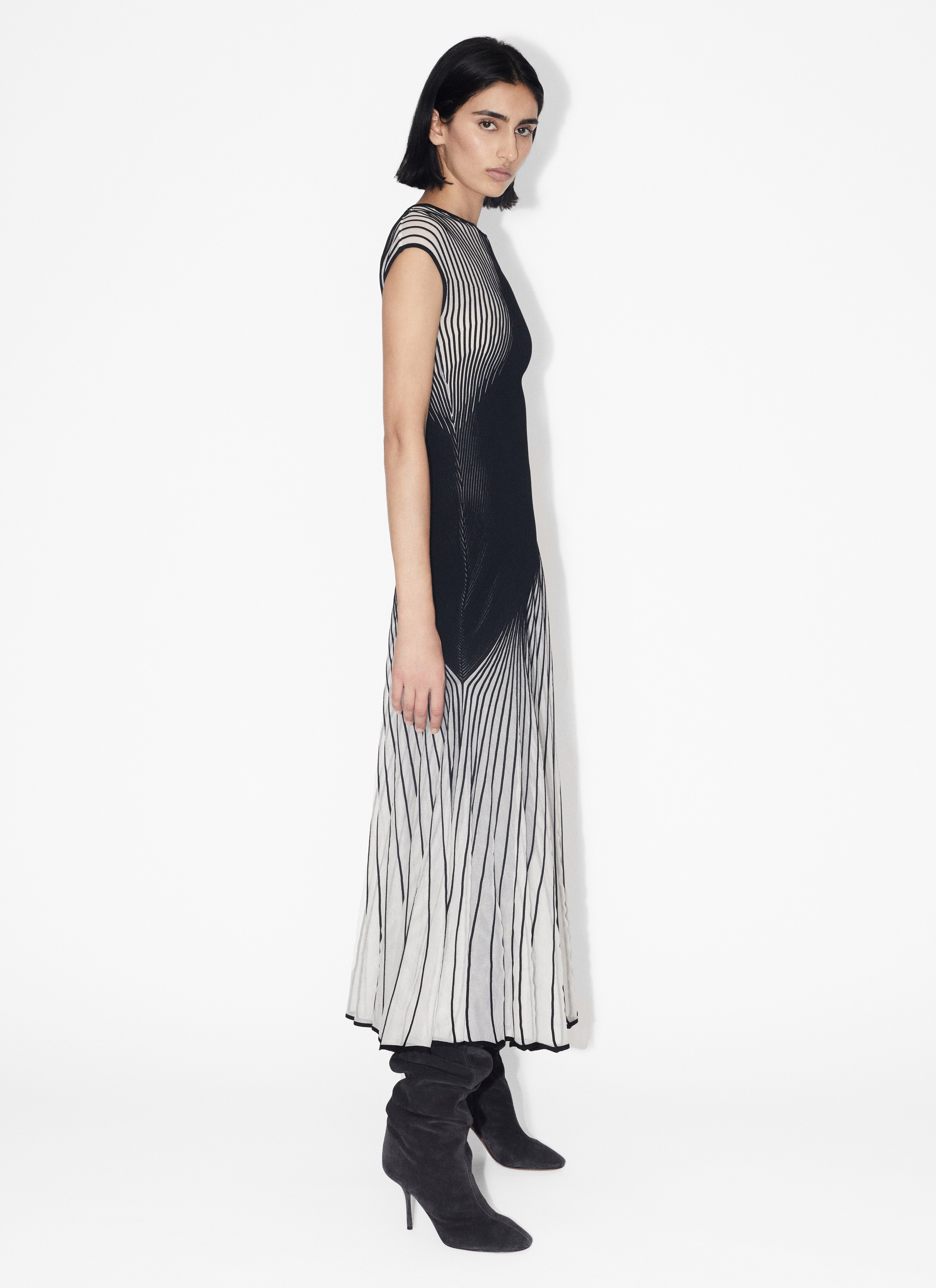 ALAÏA GREY TWISTED DRESS