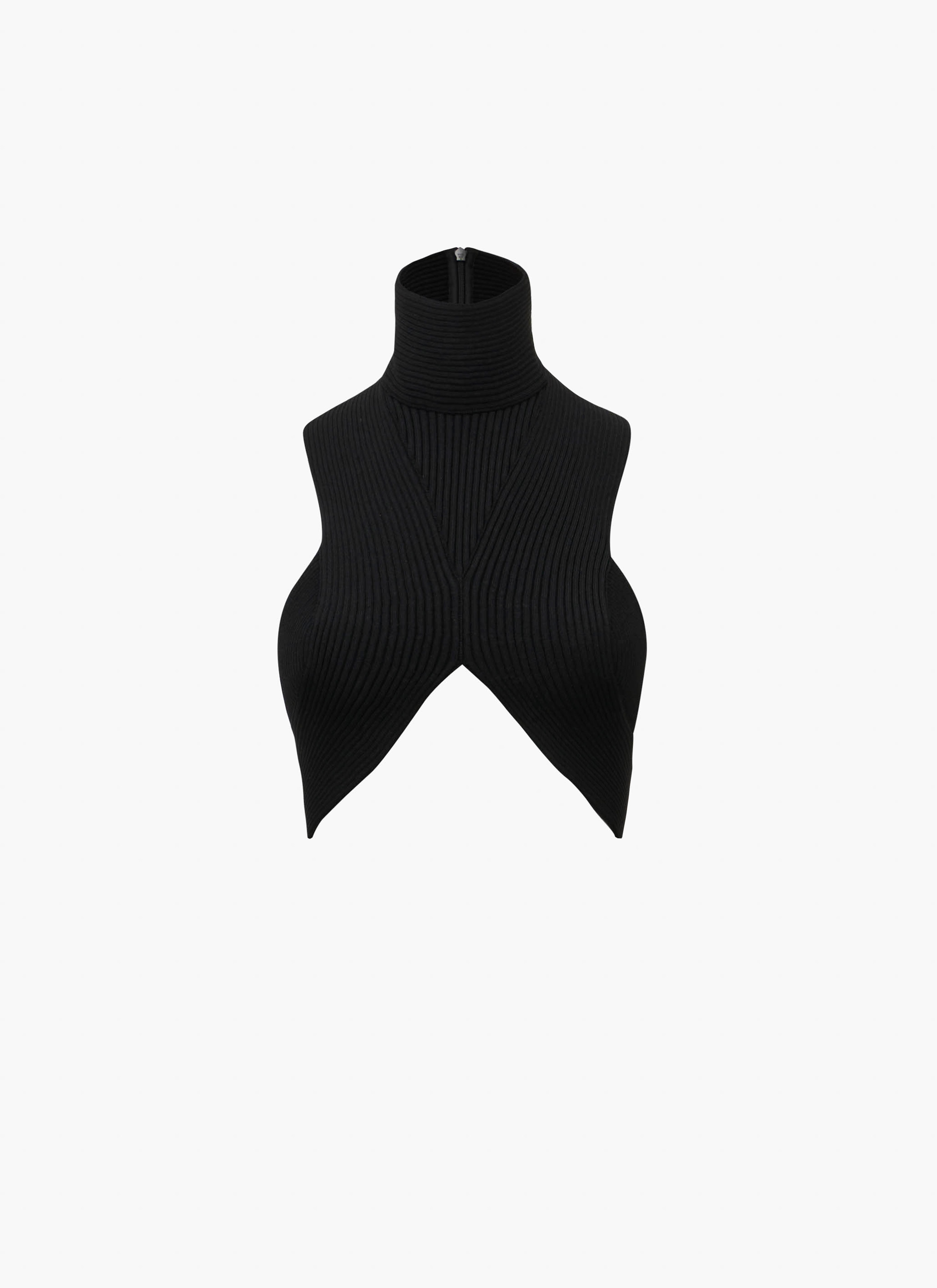 Circular rib crop top maison-alaia.com