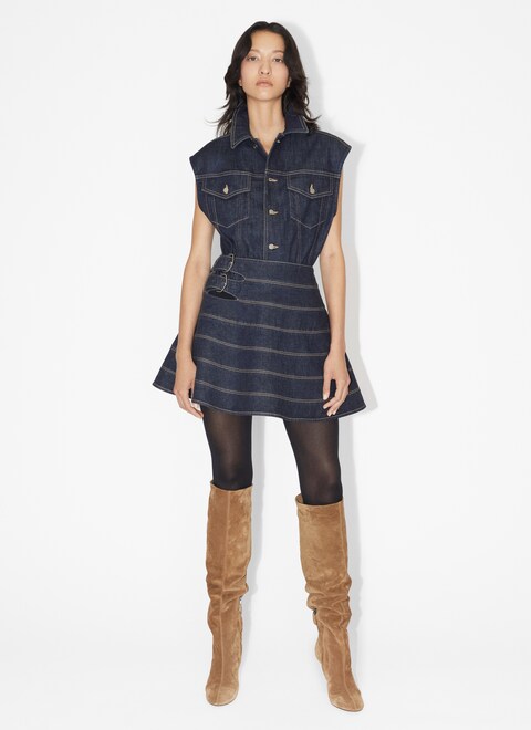 Mini denim skirt - maison-alaia.com