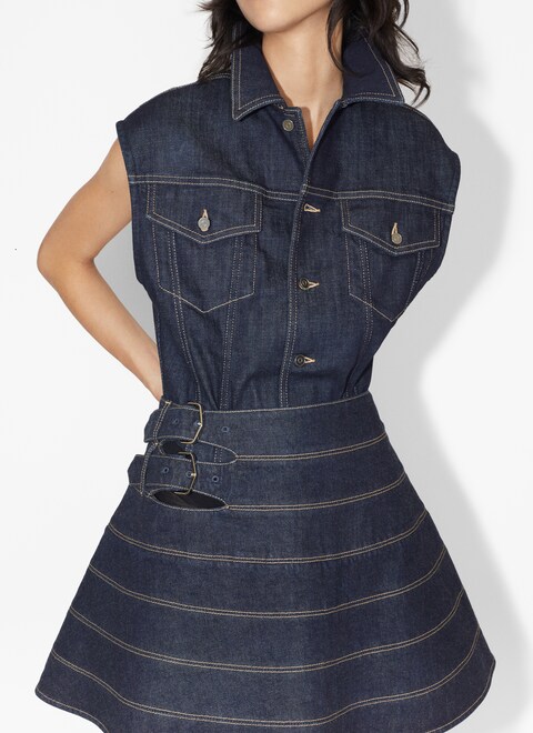 Mini denim skirt - maison-alaia.com