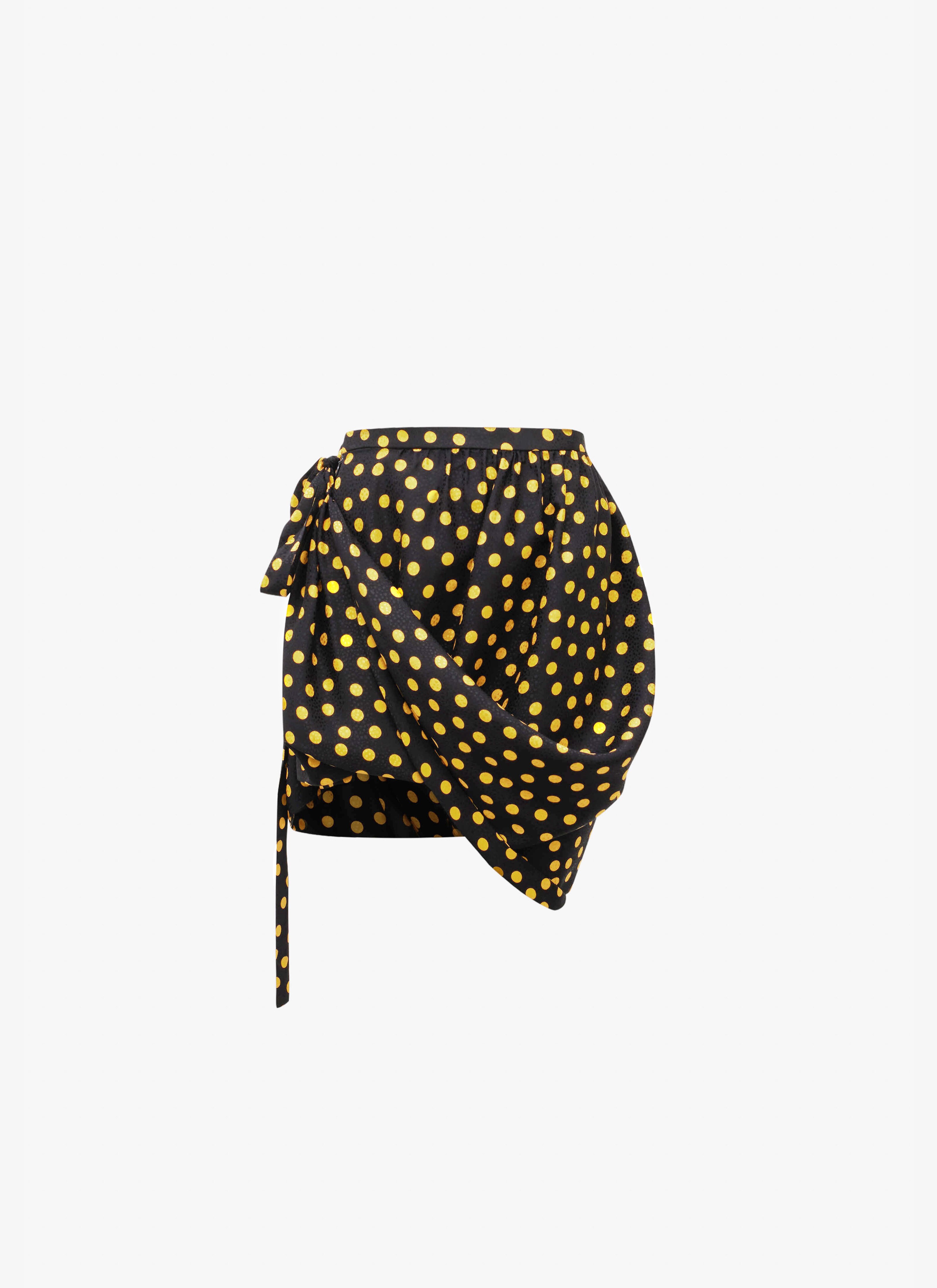ALAÏA BLUE DRAPED MINI SKIRT
