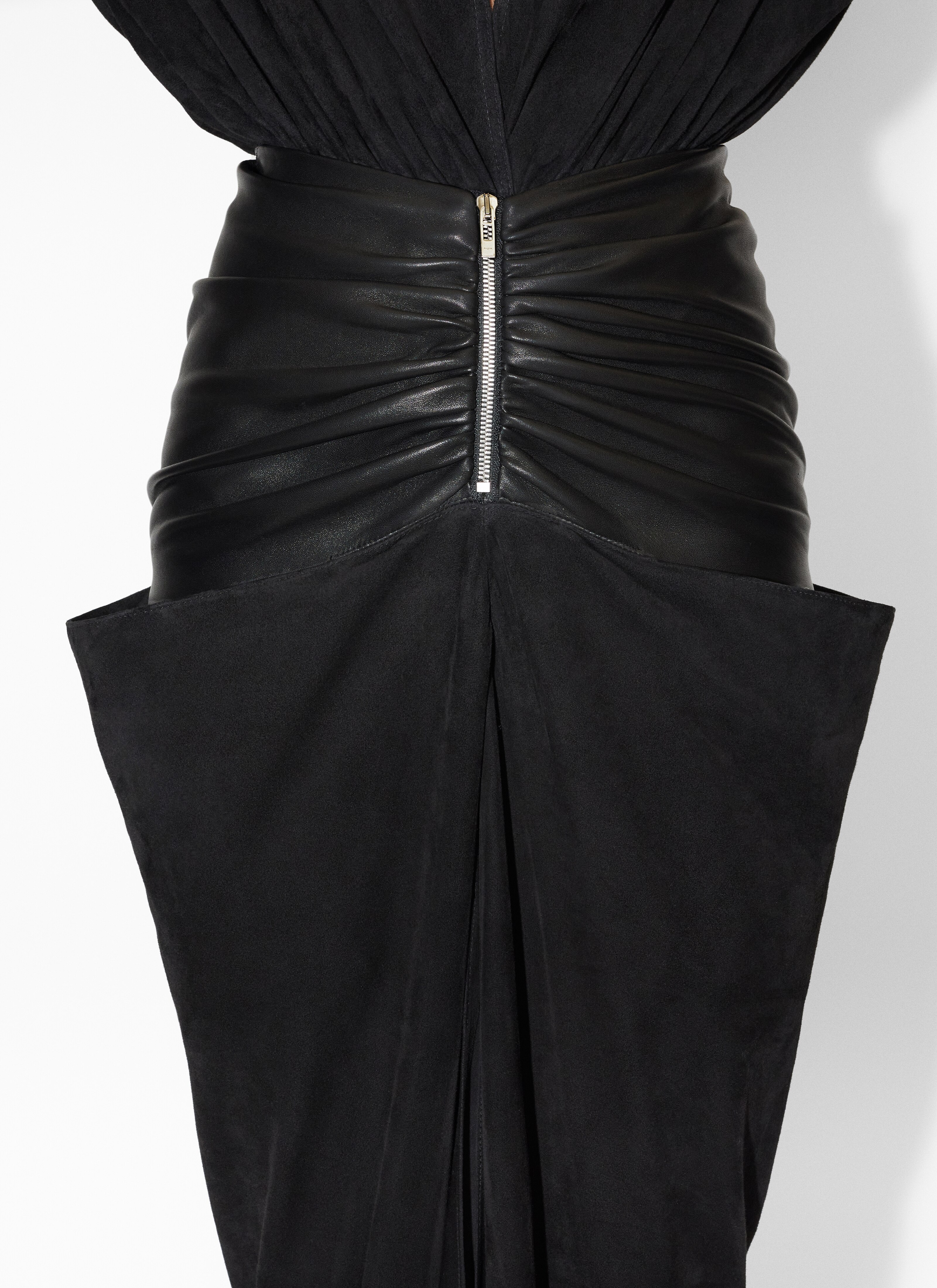 Draped leather skirt - maison-alaia.com