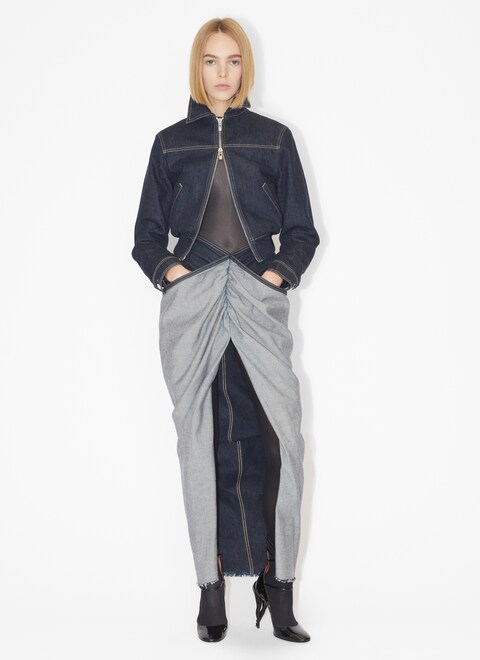 Draped denim skirt - maison-alaia.com
