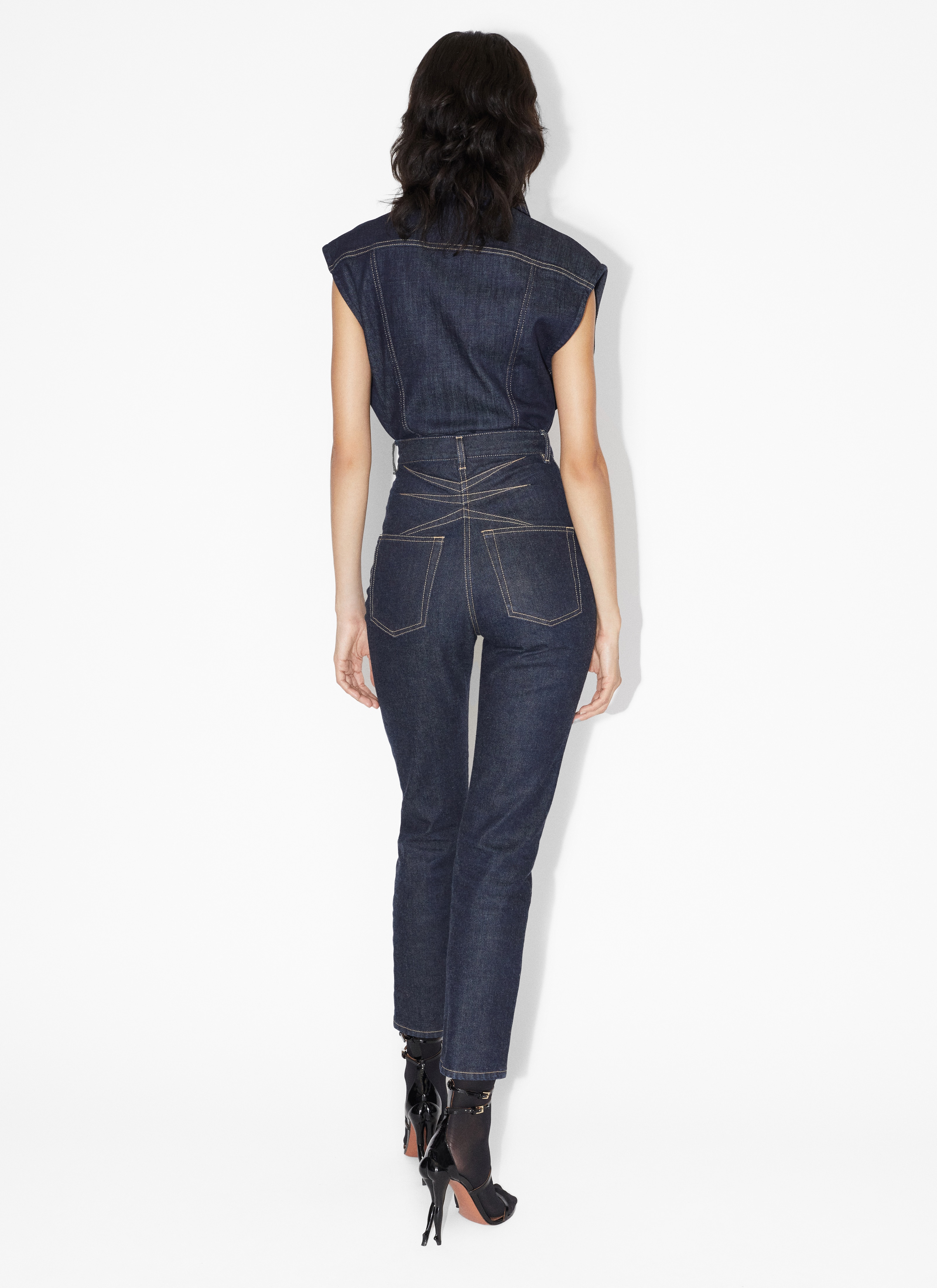 ALAÏA JEAN ICONIQUE EN DENIM BLEU