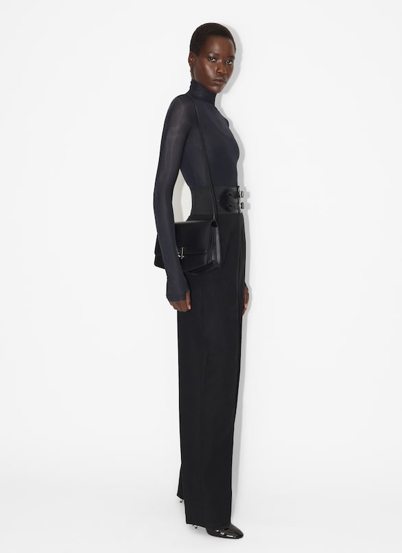 Belted trousers ALAÏA BLACK BELTED TROUSERS