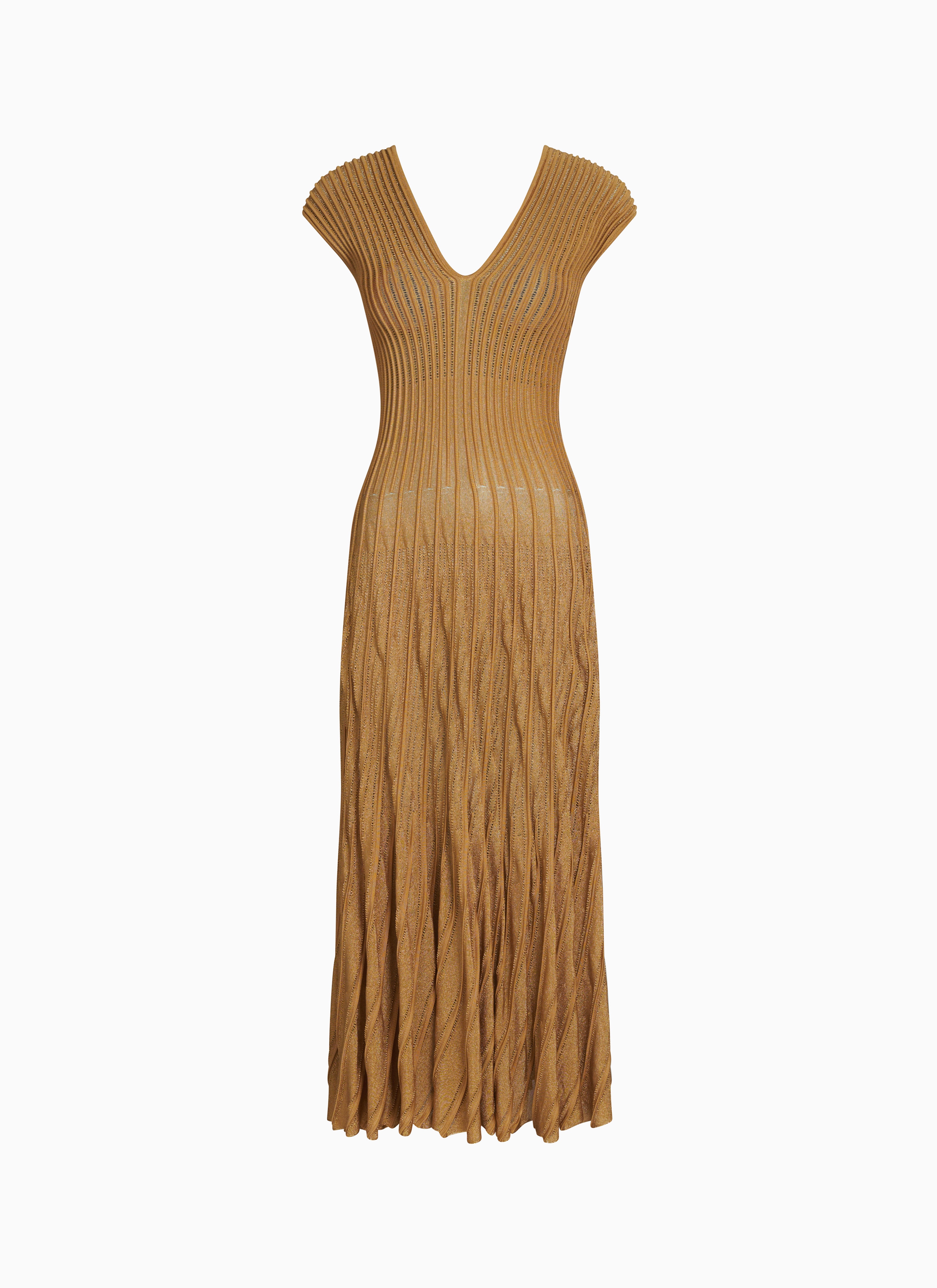 Ribbed lurex dress maison-alaia.com