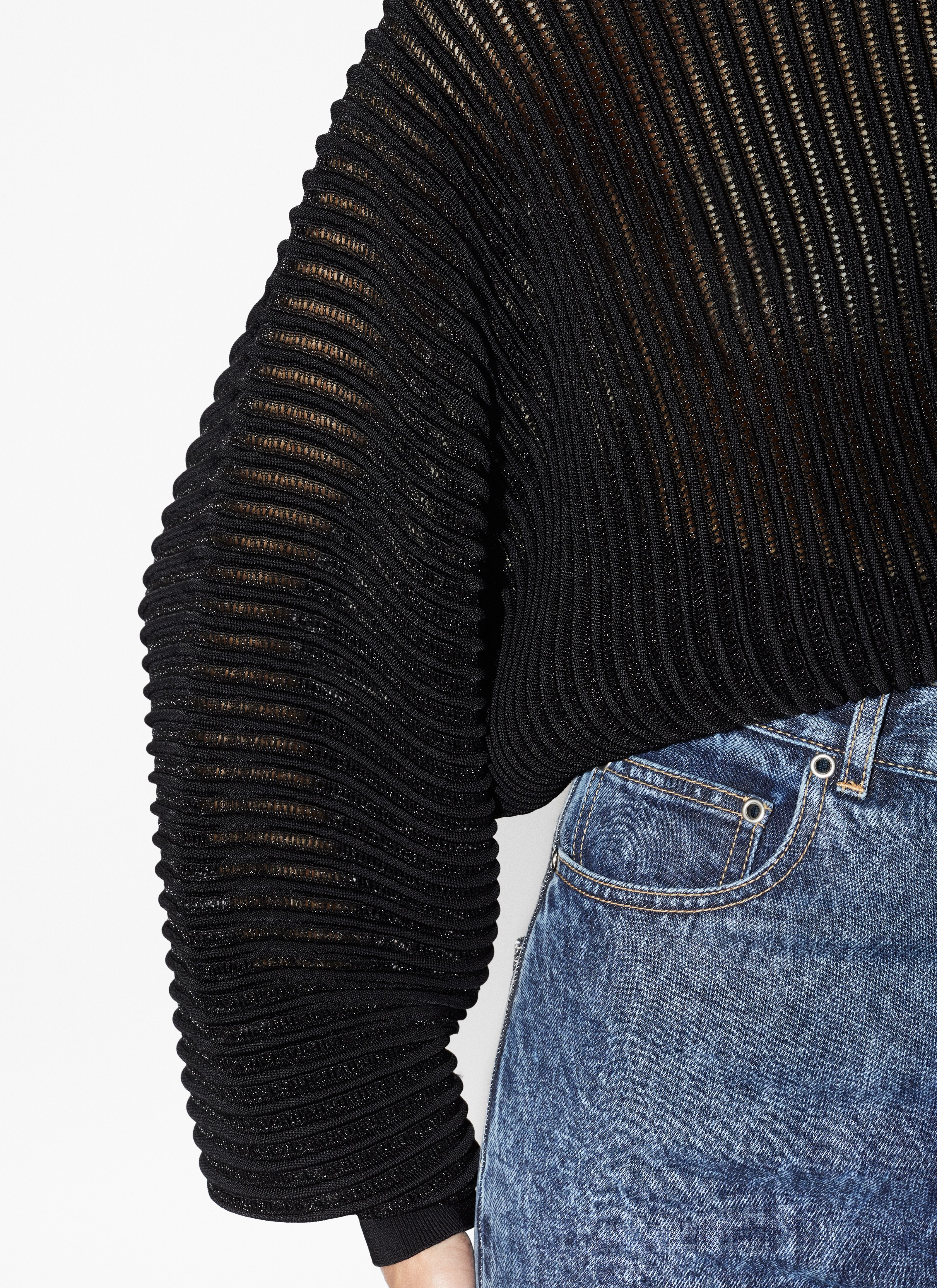 Ribbed lurex jumper  - maison-alaia.com