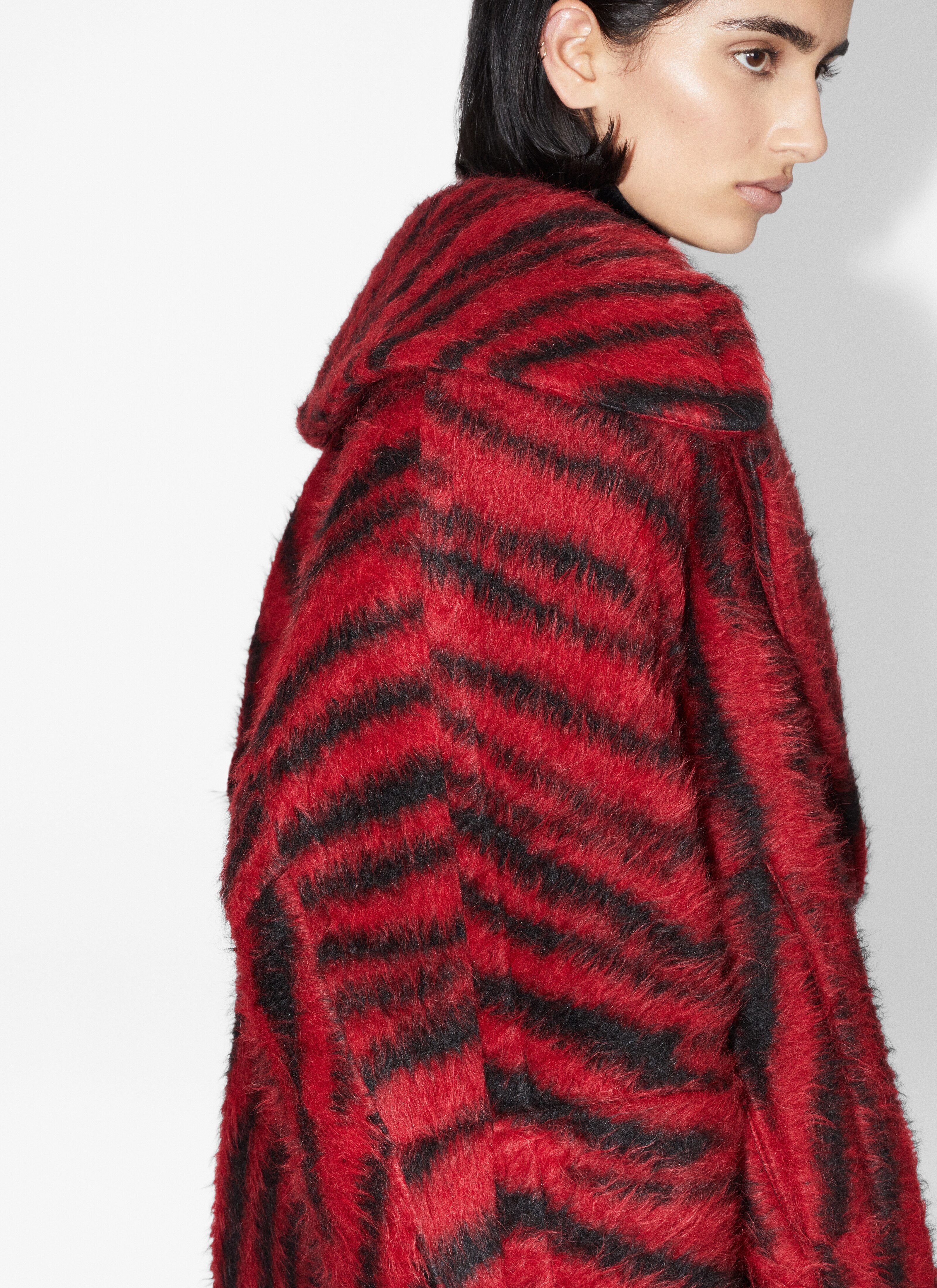 ALAÏA BLACK WOOL CABAN
