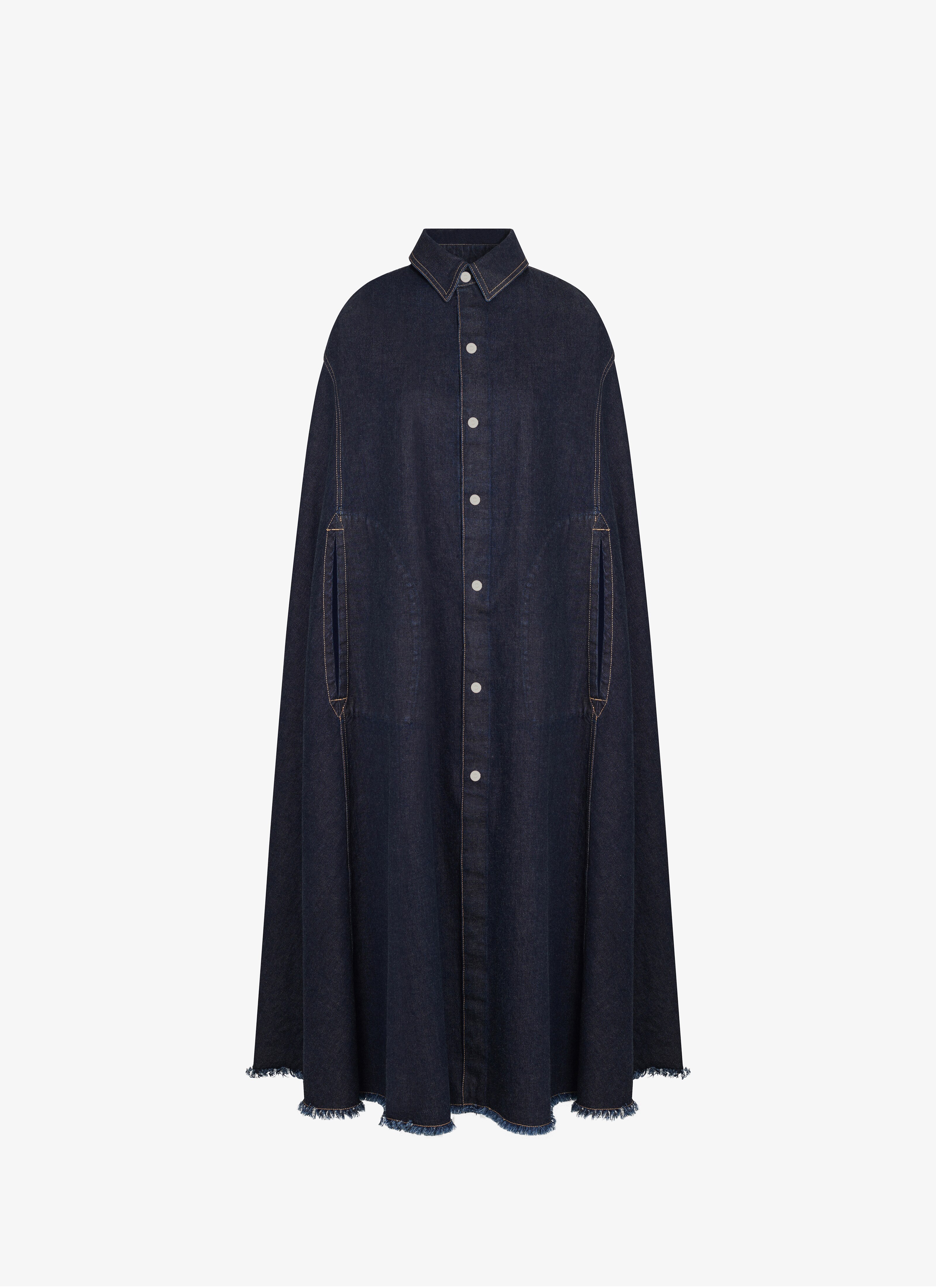 ALAÏA BLUE DENIM CAPE