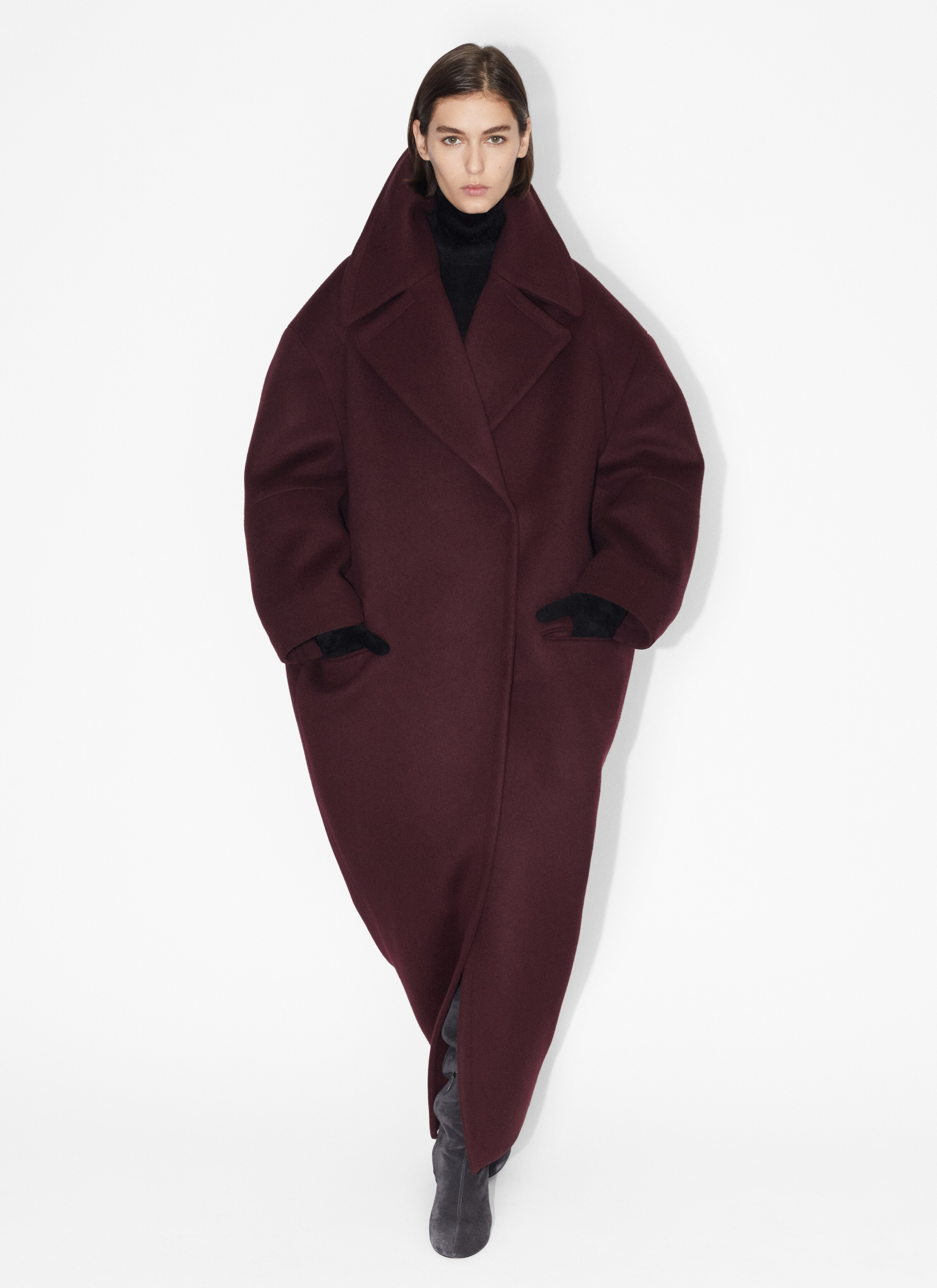Maxi woollen coat  - maison-alaia.com
