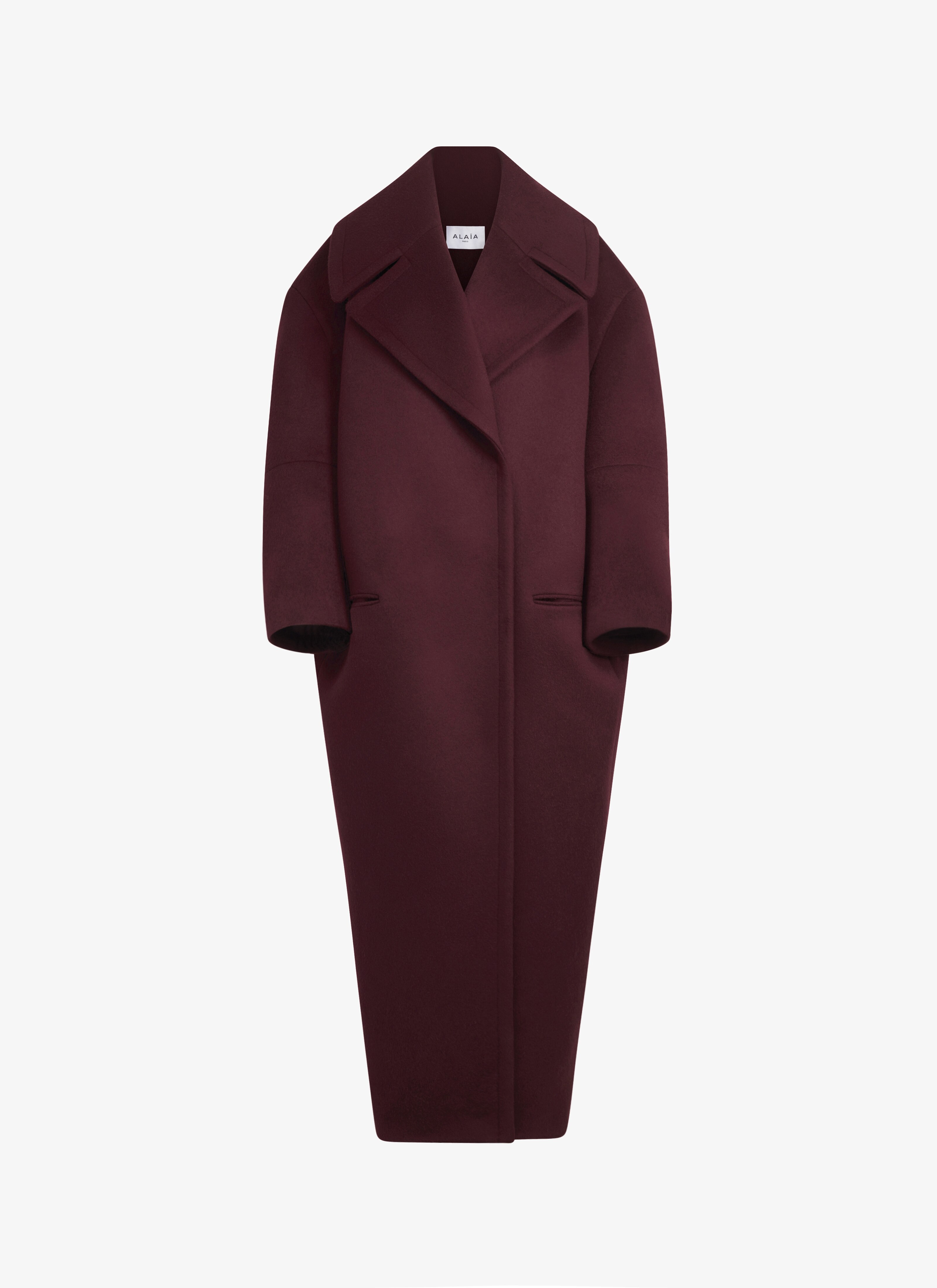 Maxi woollen coat  - maison-alaia.com
