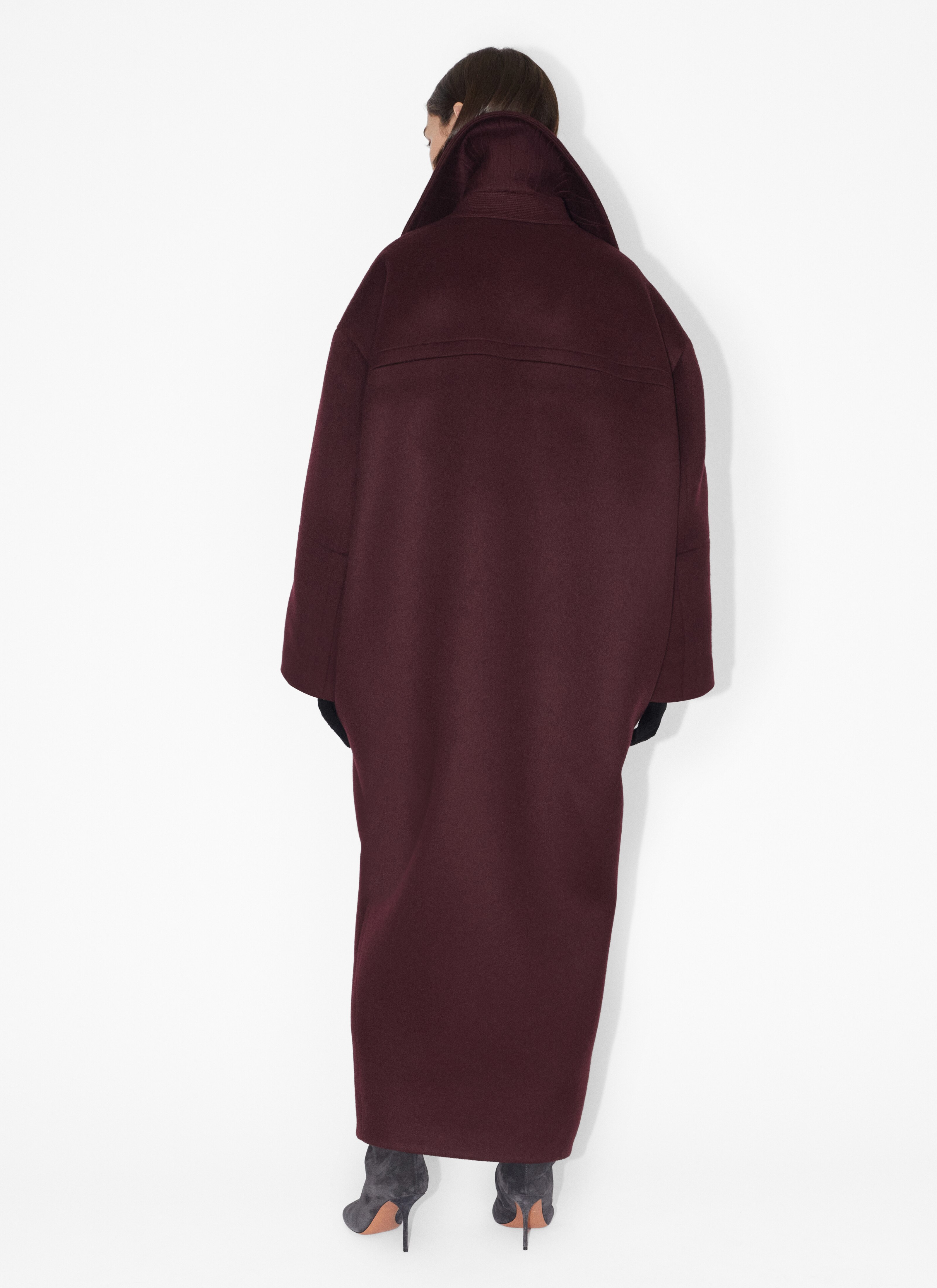 ALAÏA RED MAXI WOOLLEN COAT 