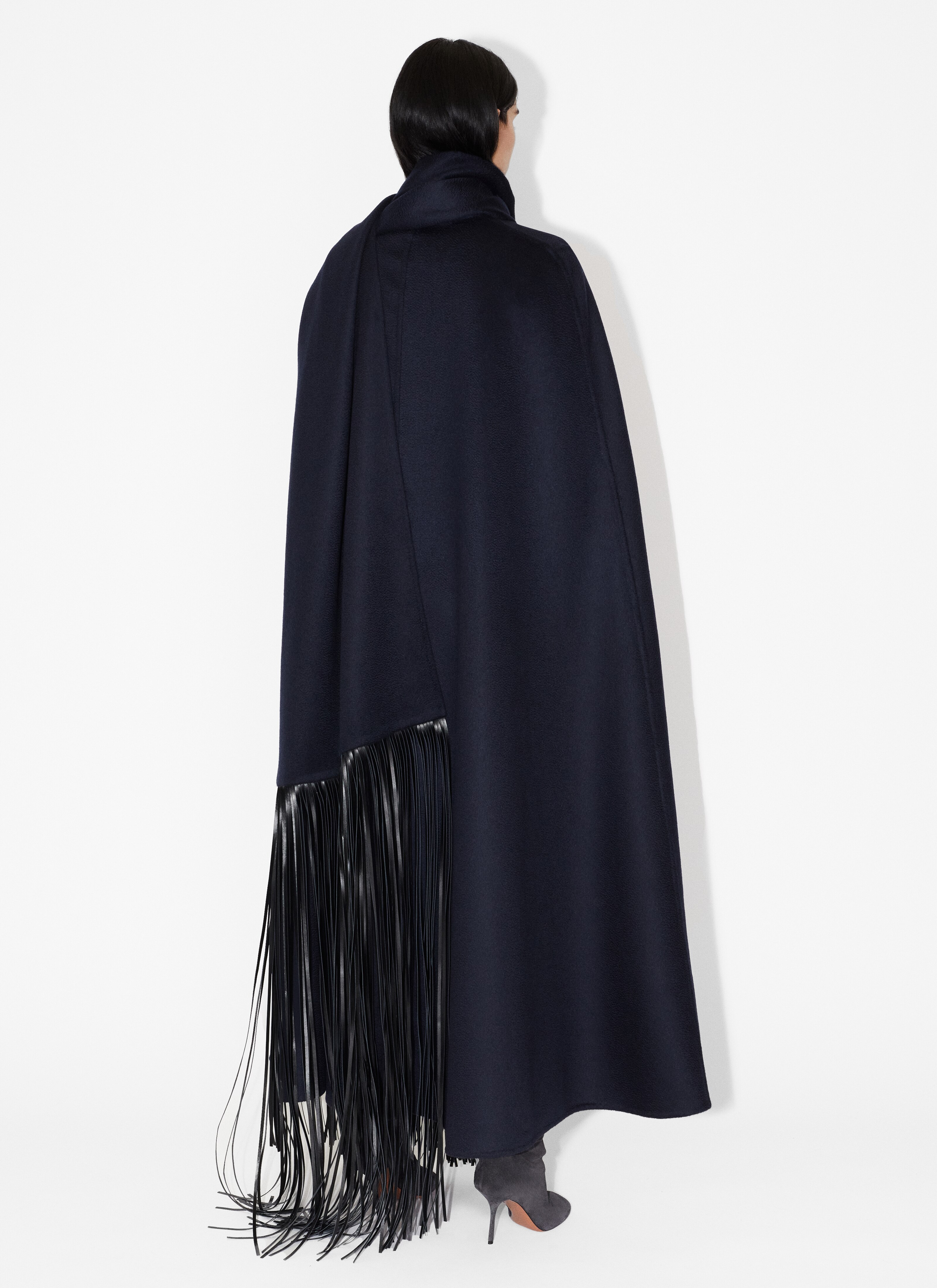 ALAÏA BLUE CASHMERE CAPE