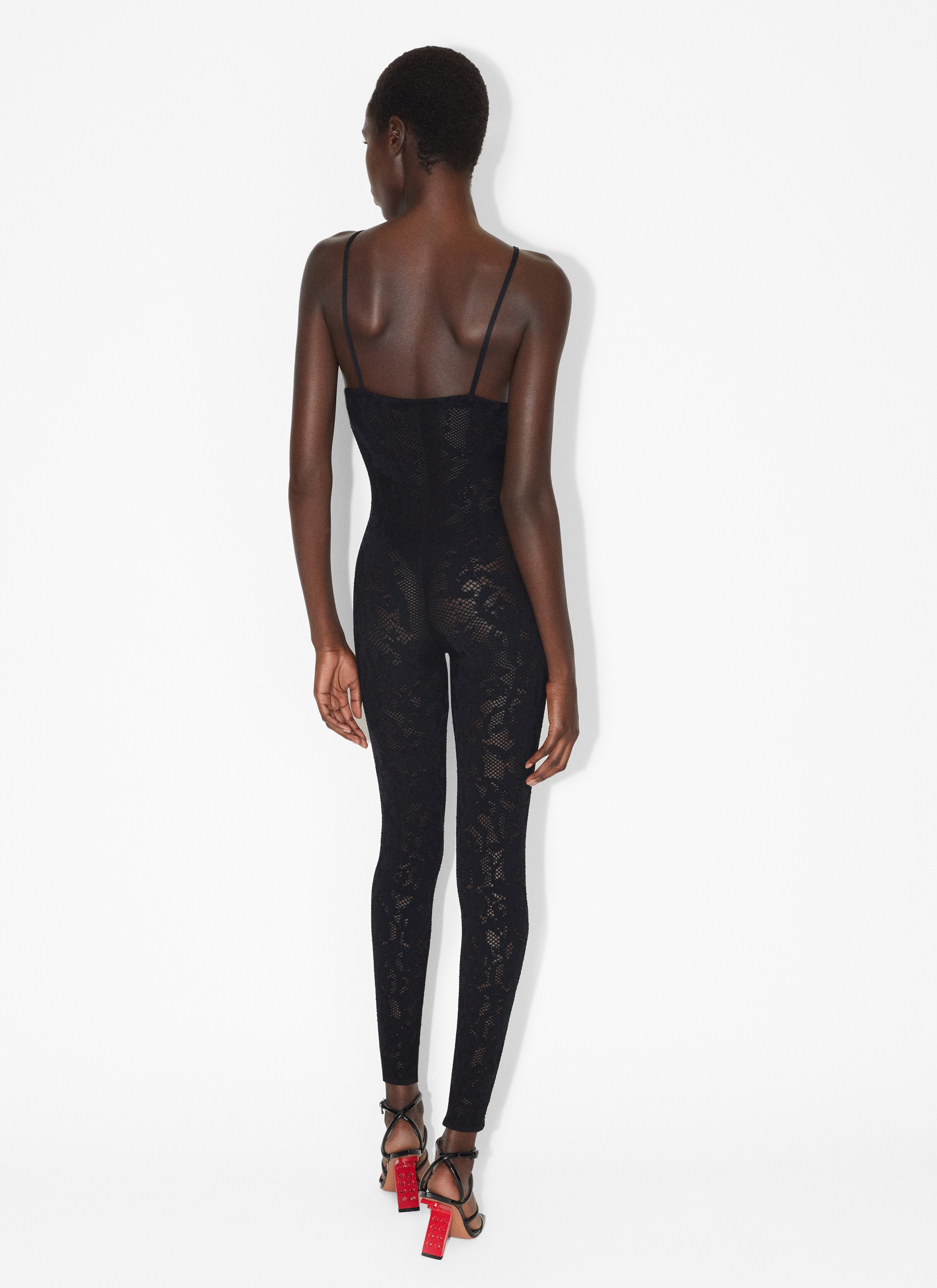 ALAÏA BLACK LACED JUMPSUIT