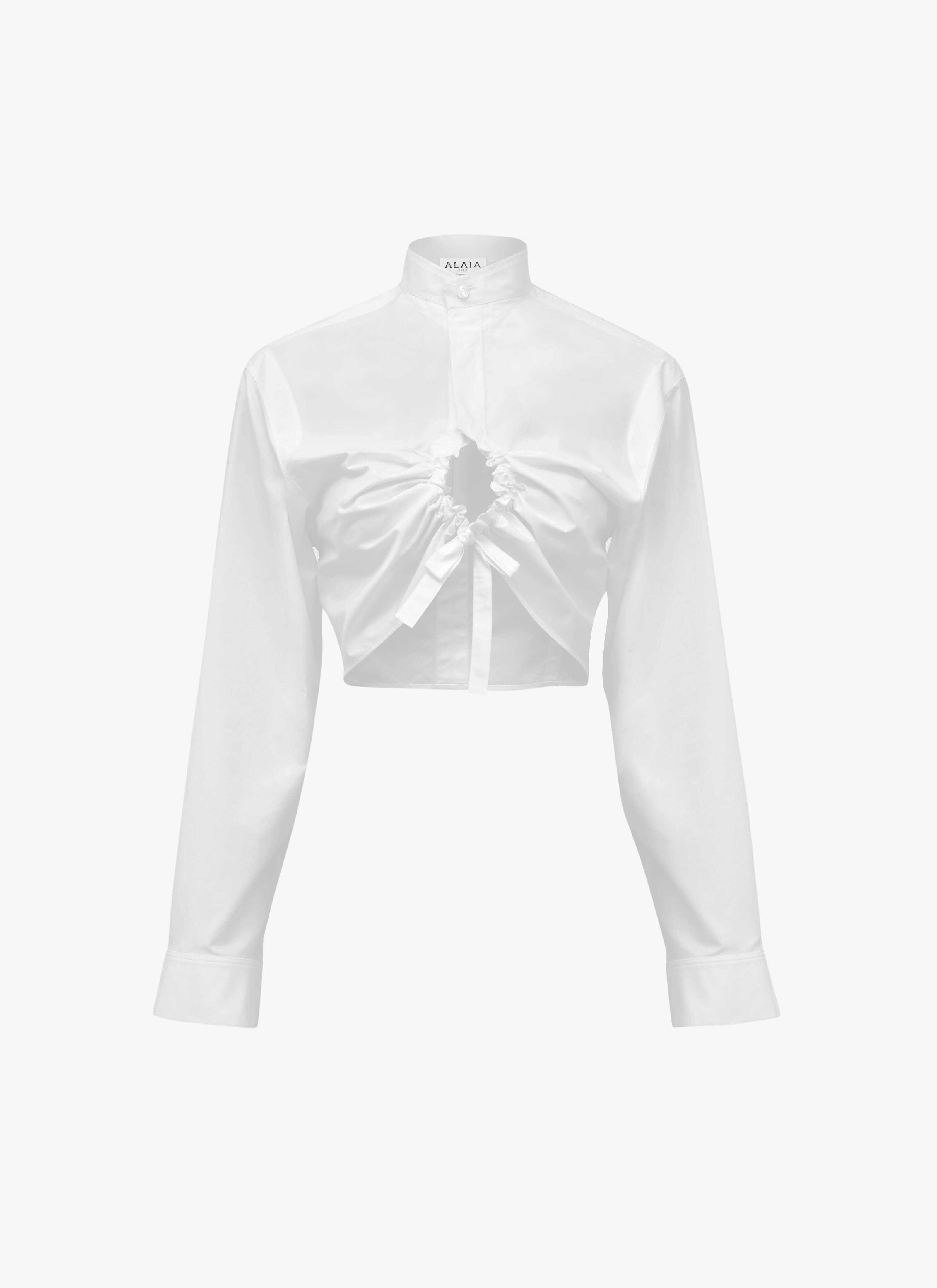 Cropped poplin shirt maison-alaia.com