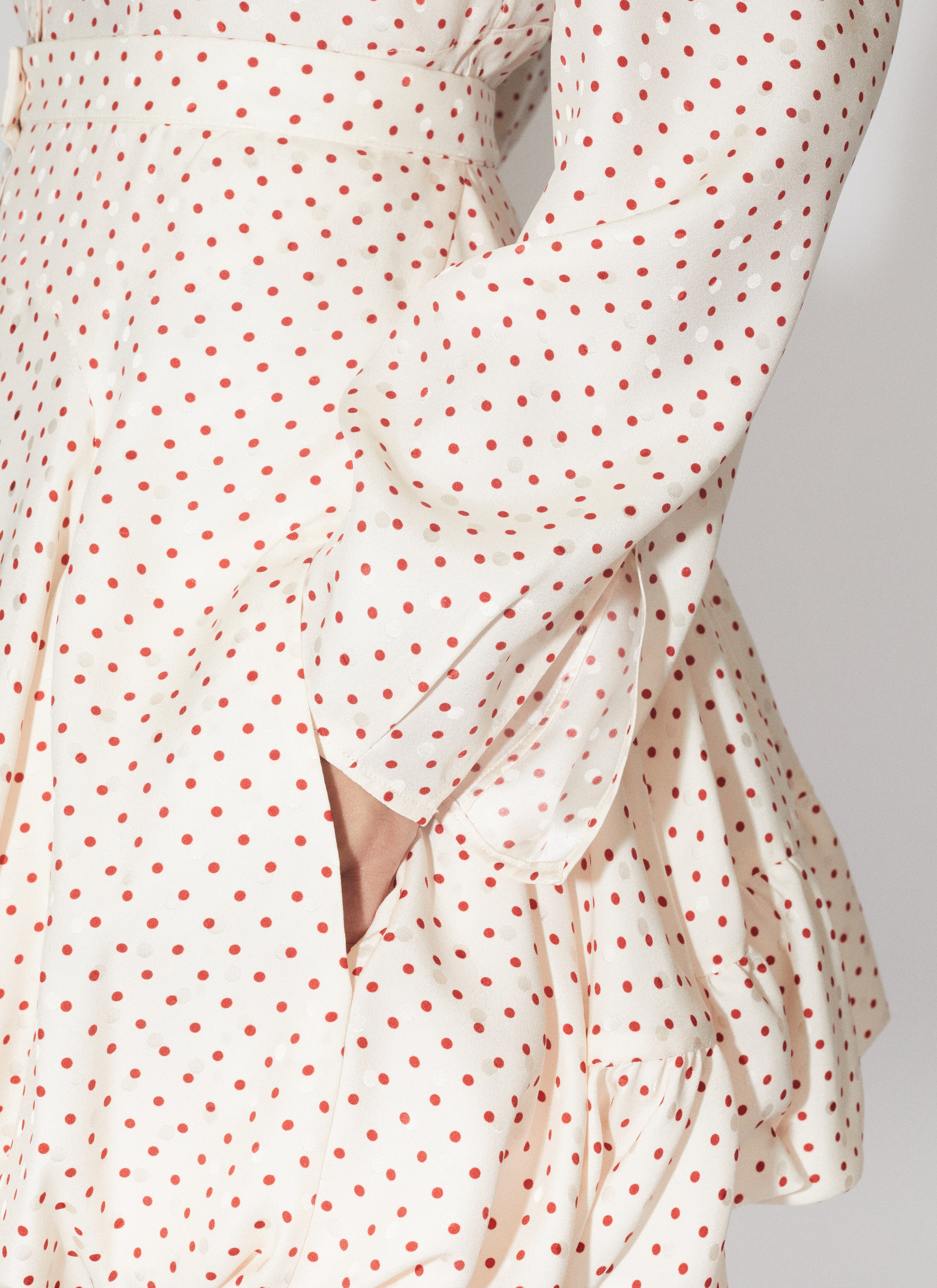 ALAÏA PINK POLKA DOTS BUBBLE SKIRT