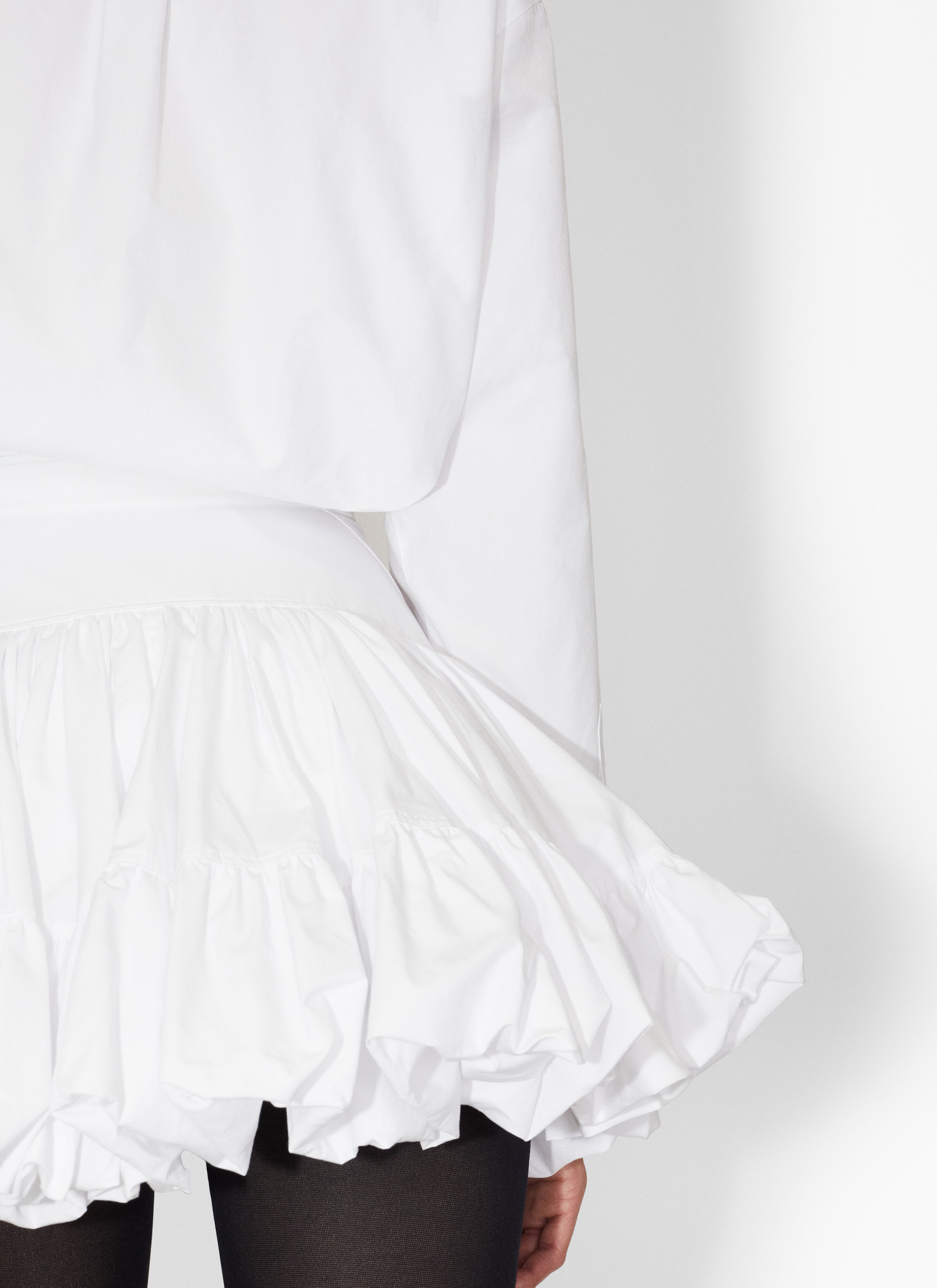 ALAÏA WHITE BUBBLE SKIRT