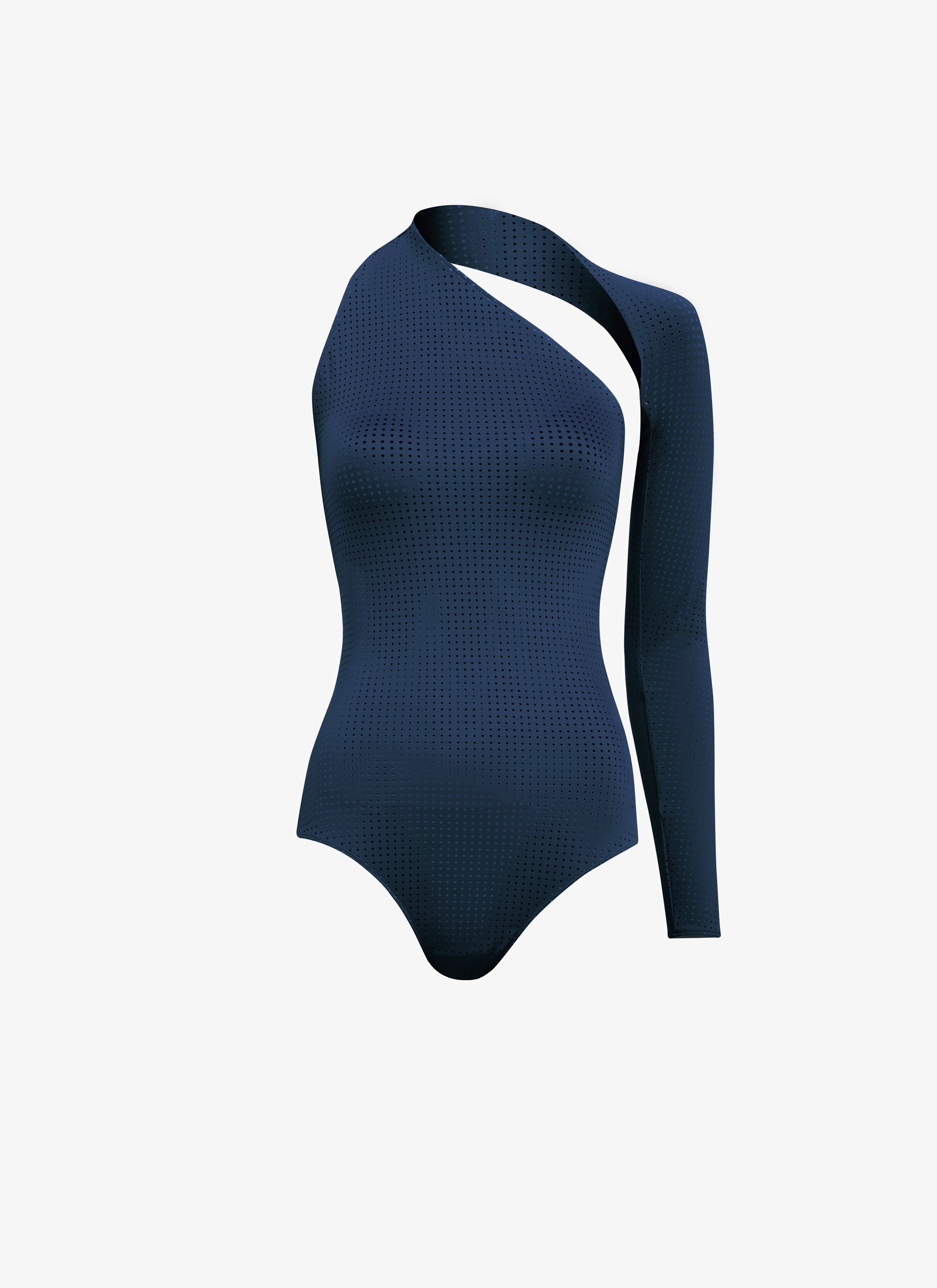 ALAÏA MARINE LASER CUT SWIMSUIT