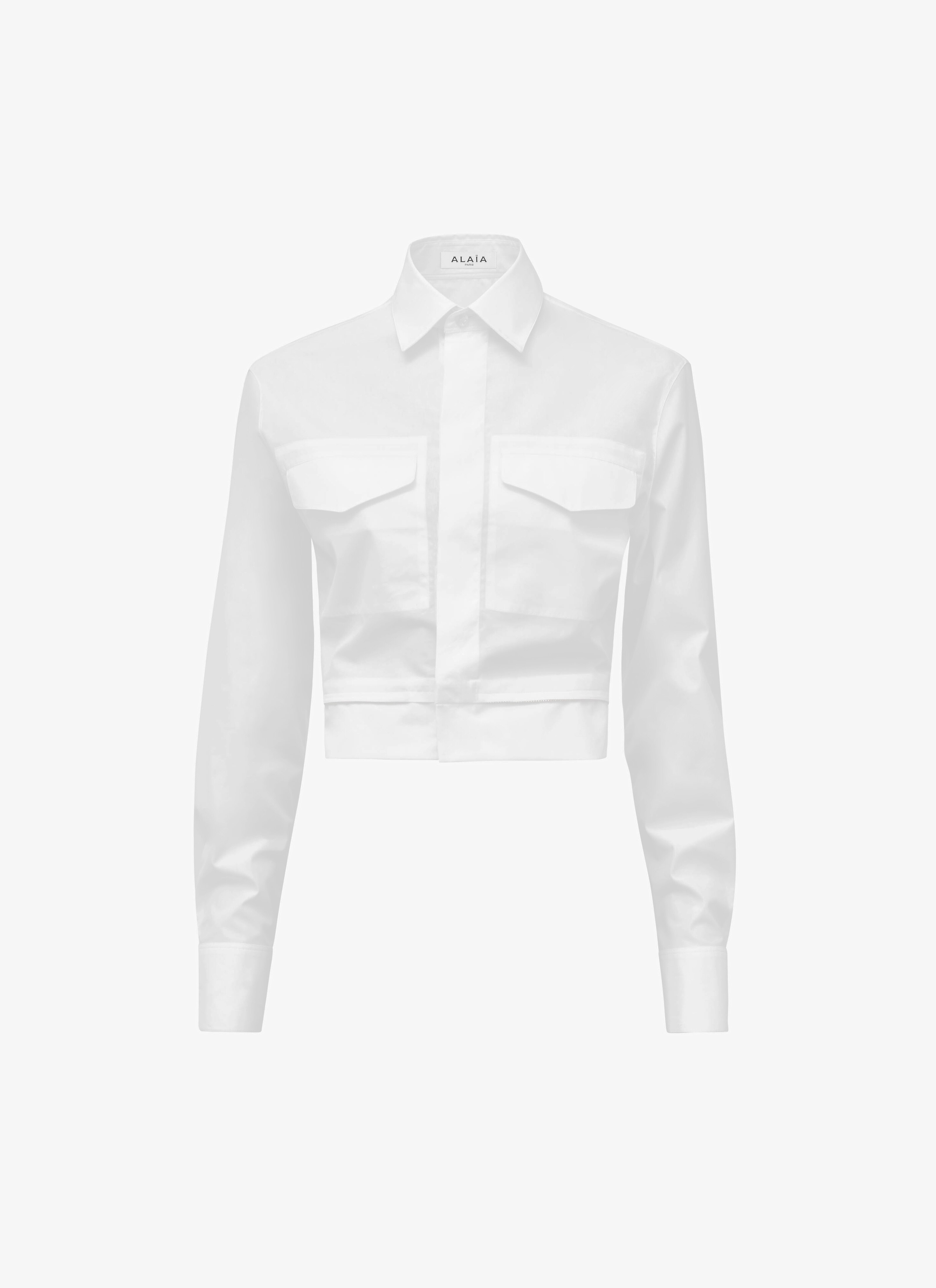 Belted poplin shirt - maison-alaia.com