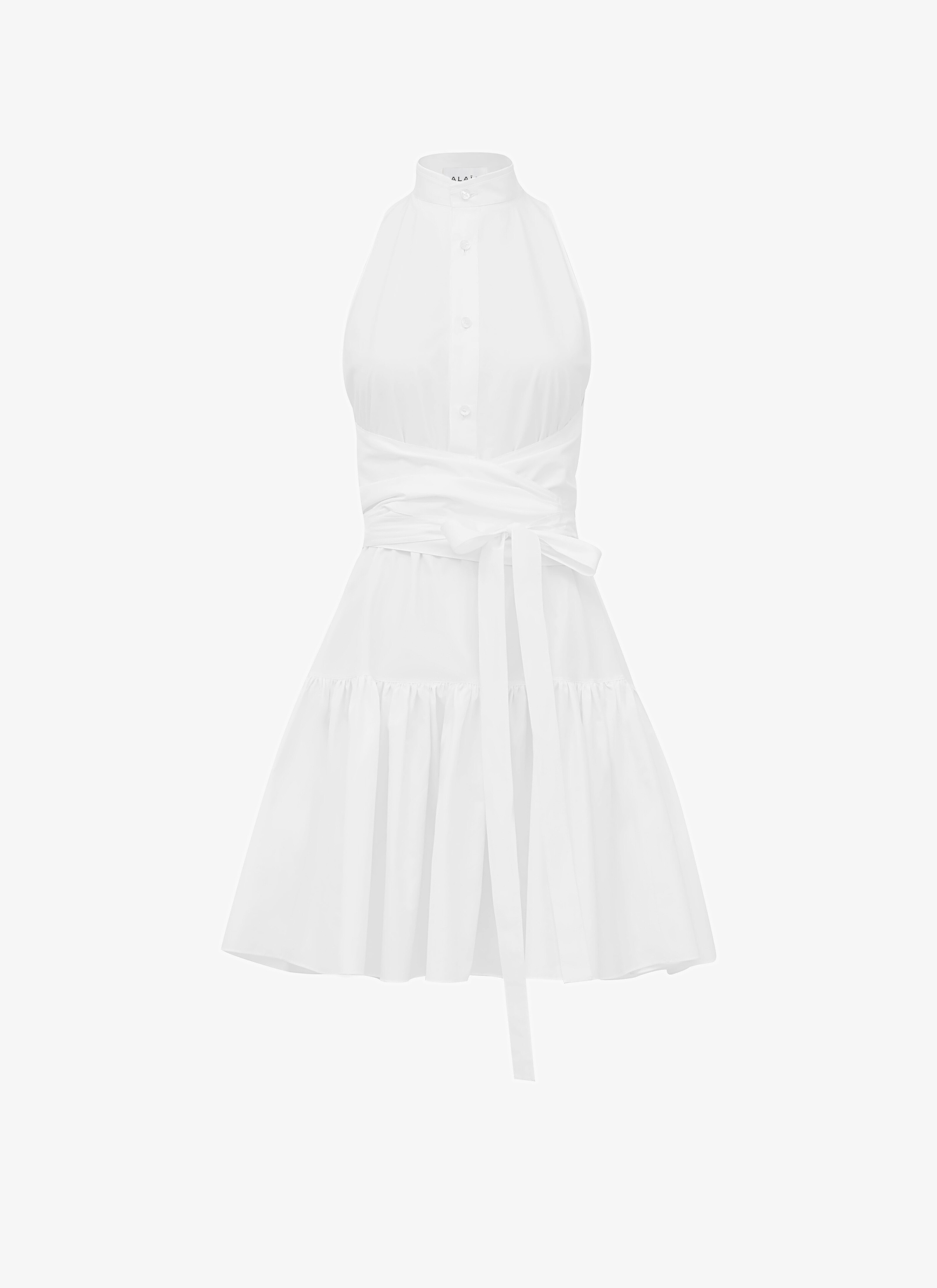 Buttoned dress in cotton maison-alaia.com